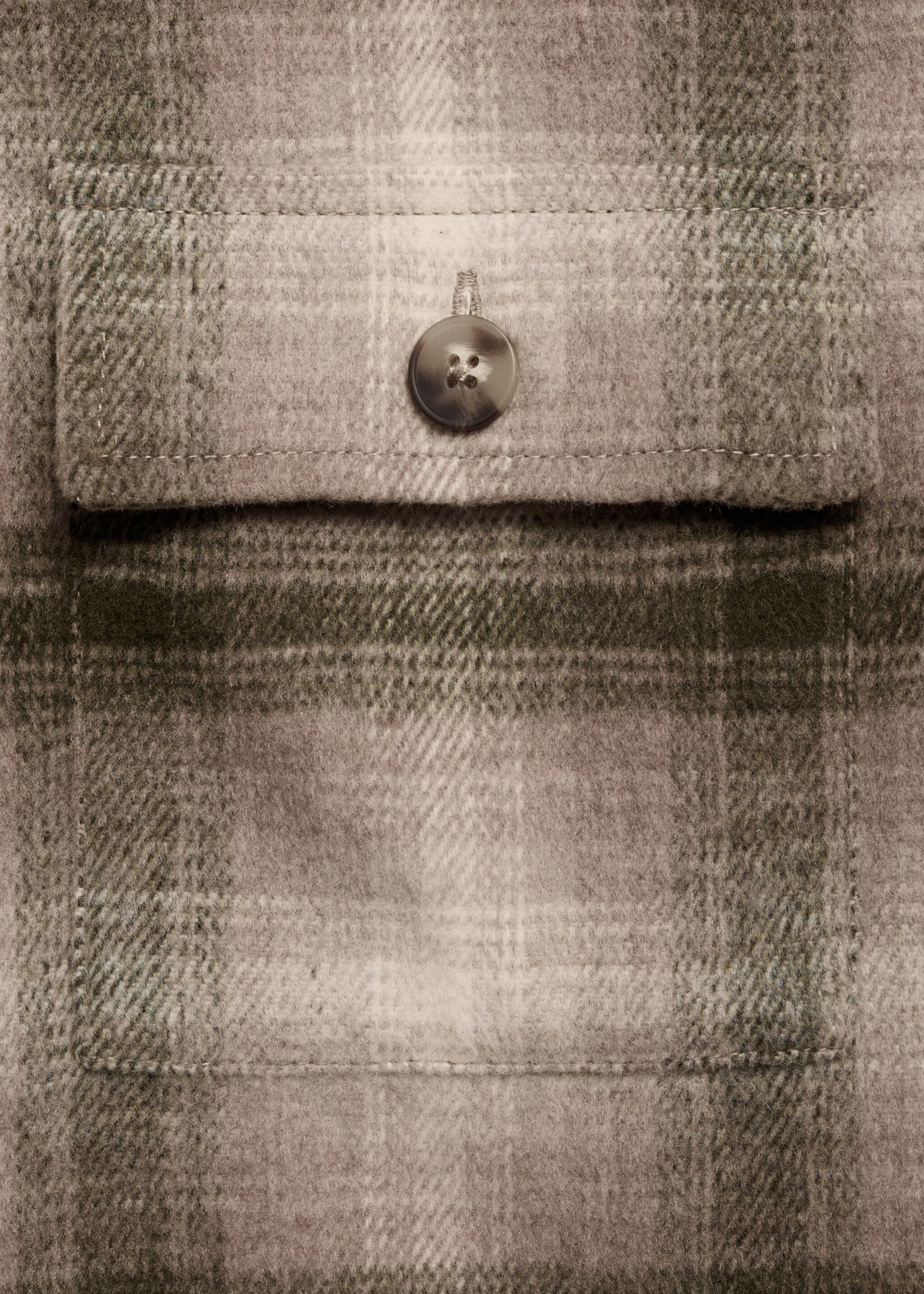 Sobrecamisa lana cuadros - Detalle del artículo 0, Verde. Ref: 77097923-00.