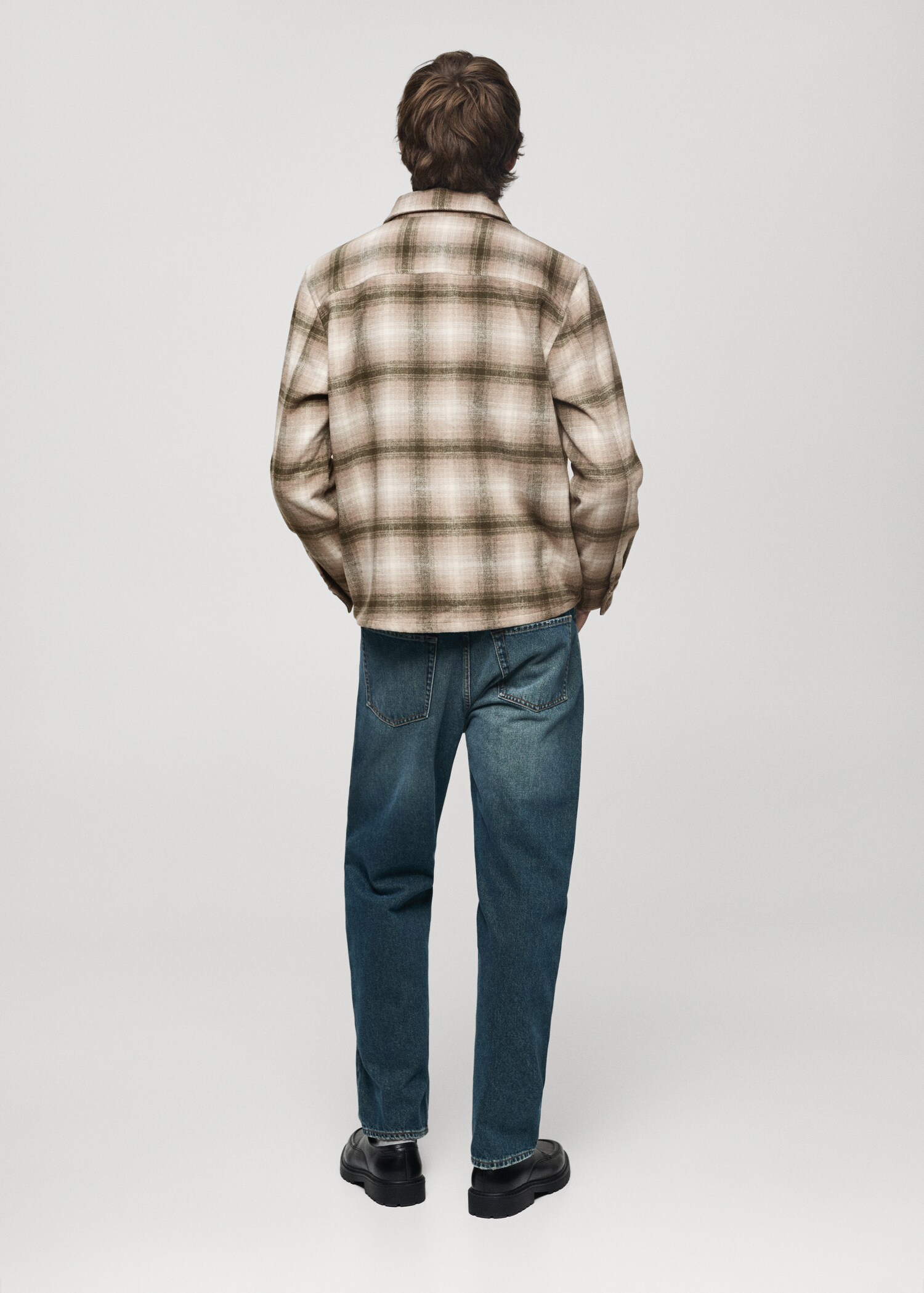 Sobrecamisa lana cuadros - Reverso del artículo