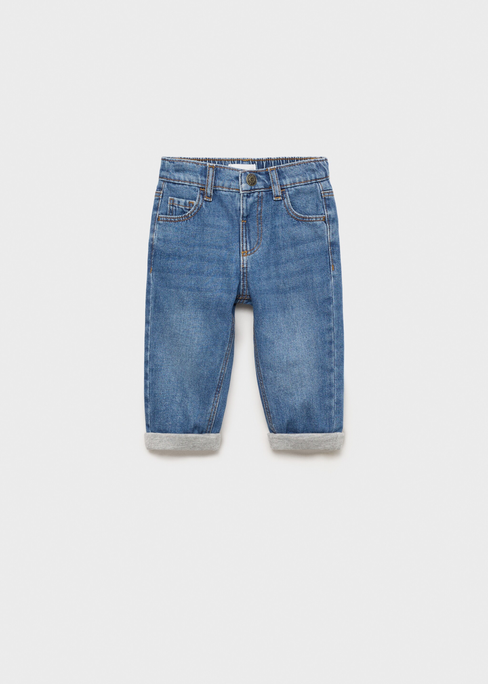 Jeans mit Tunnelzug - Artikel ohne Model, Mittelblau. Ref: 77097926-00.