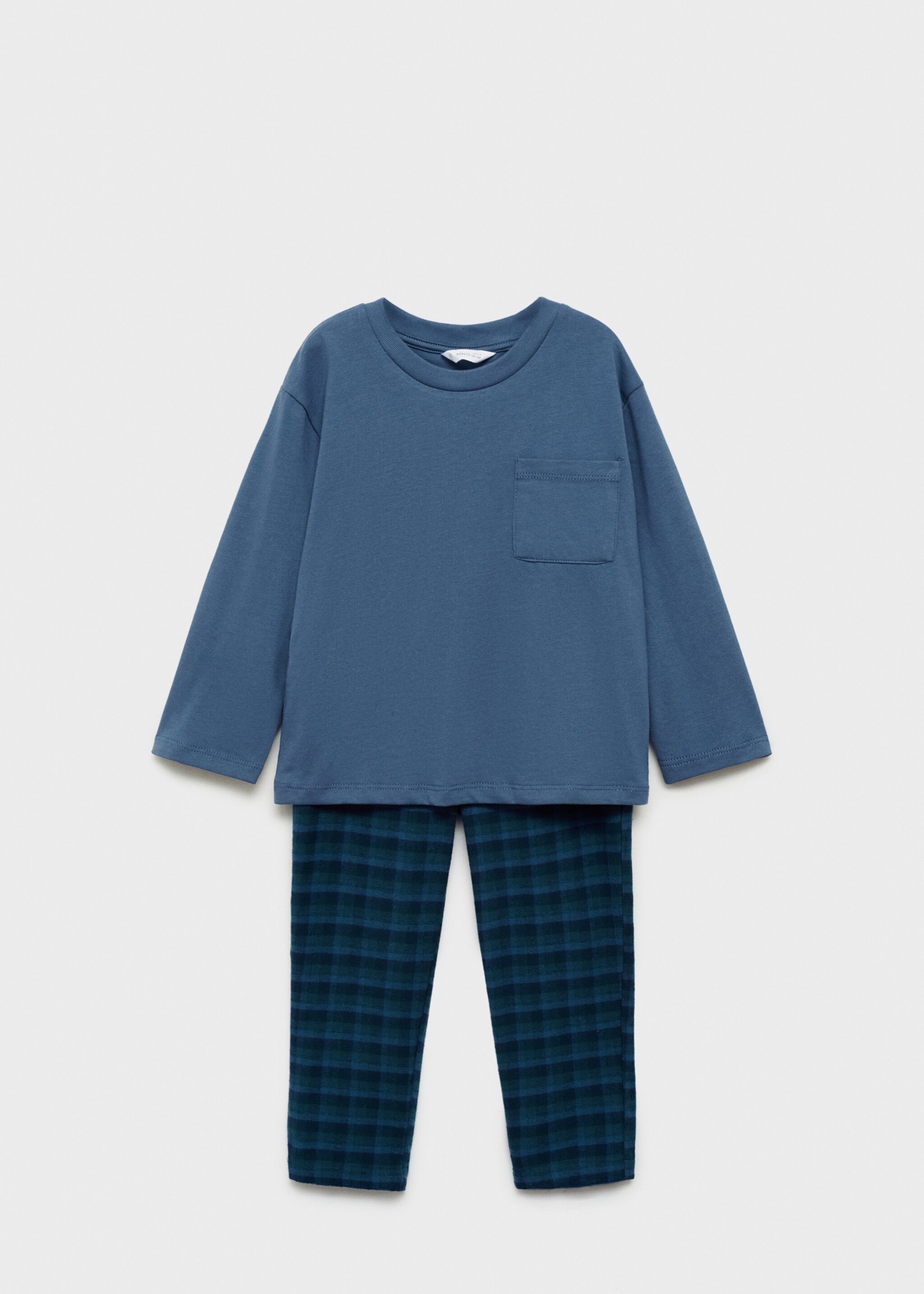 Ensemble pyjama coton - Article sans modèle, Bleu. Ref: 77097928-00.