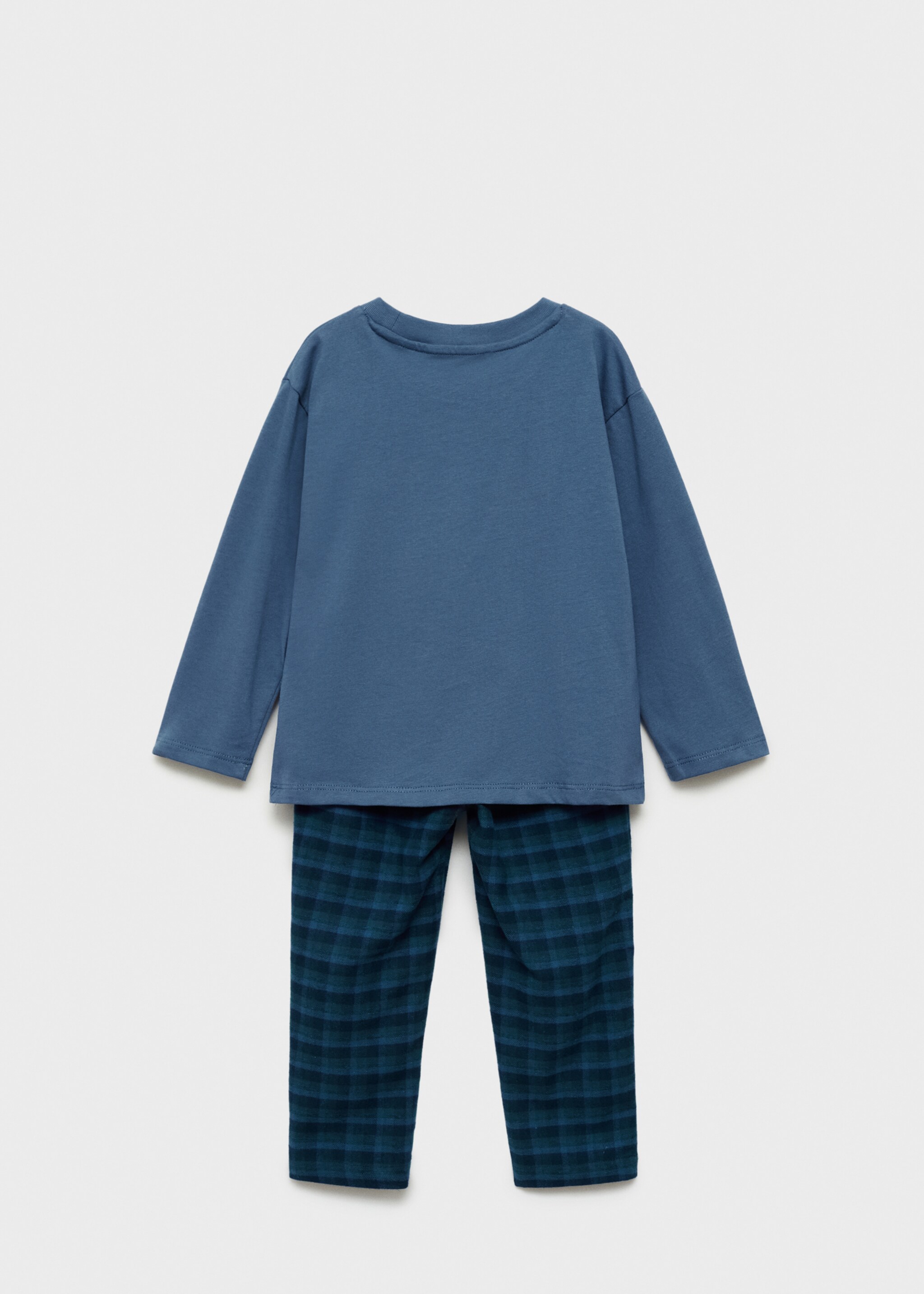 Ensemble pyjama coton - Verso de l’article, Bleu. Ref: 77097928-00.