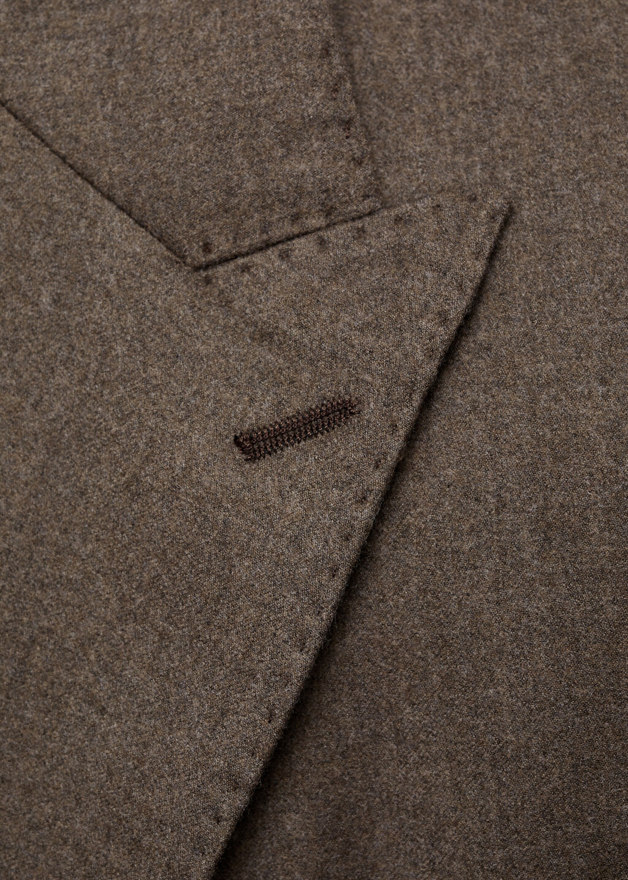 Veste costume flanelle 100 % laine italienne - Détail de l'article 8, Marron. Ref: 77097930-00.
