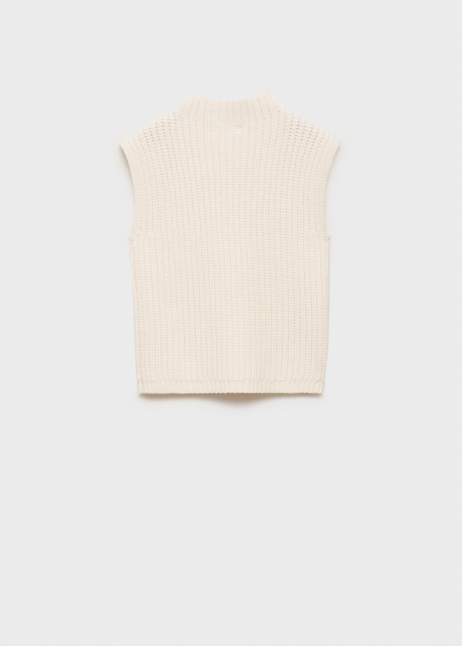 Perkins-neck knitted waistcoat - Reverse of the article
