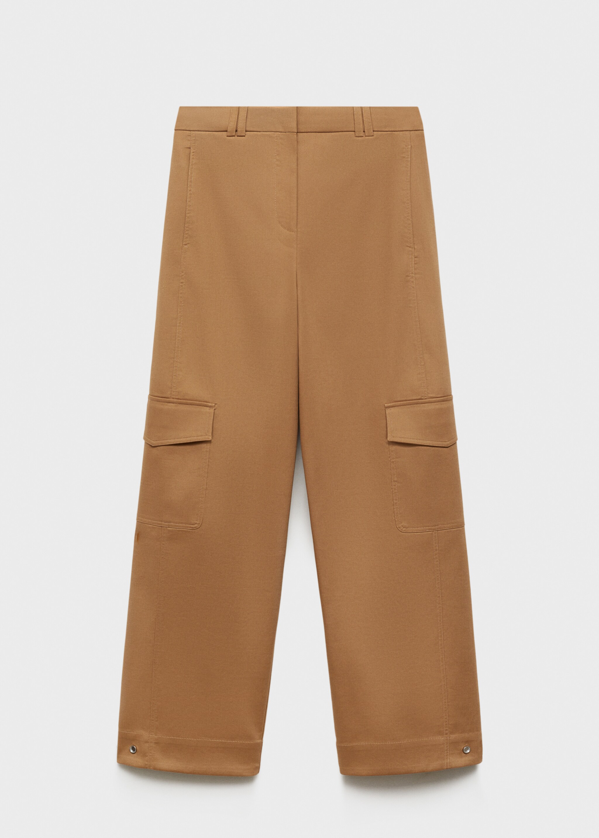 Cotton cargo trousers - Article without model, Medium Brown. Ref: 77097938-00.