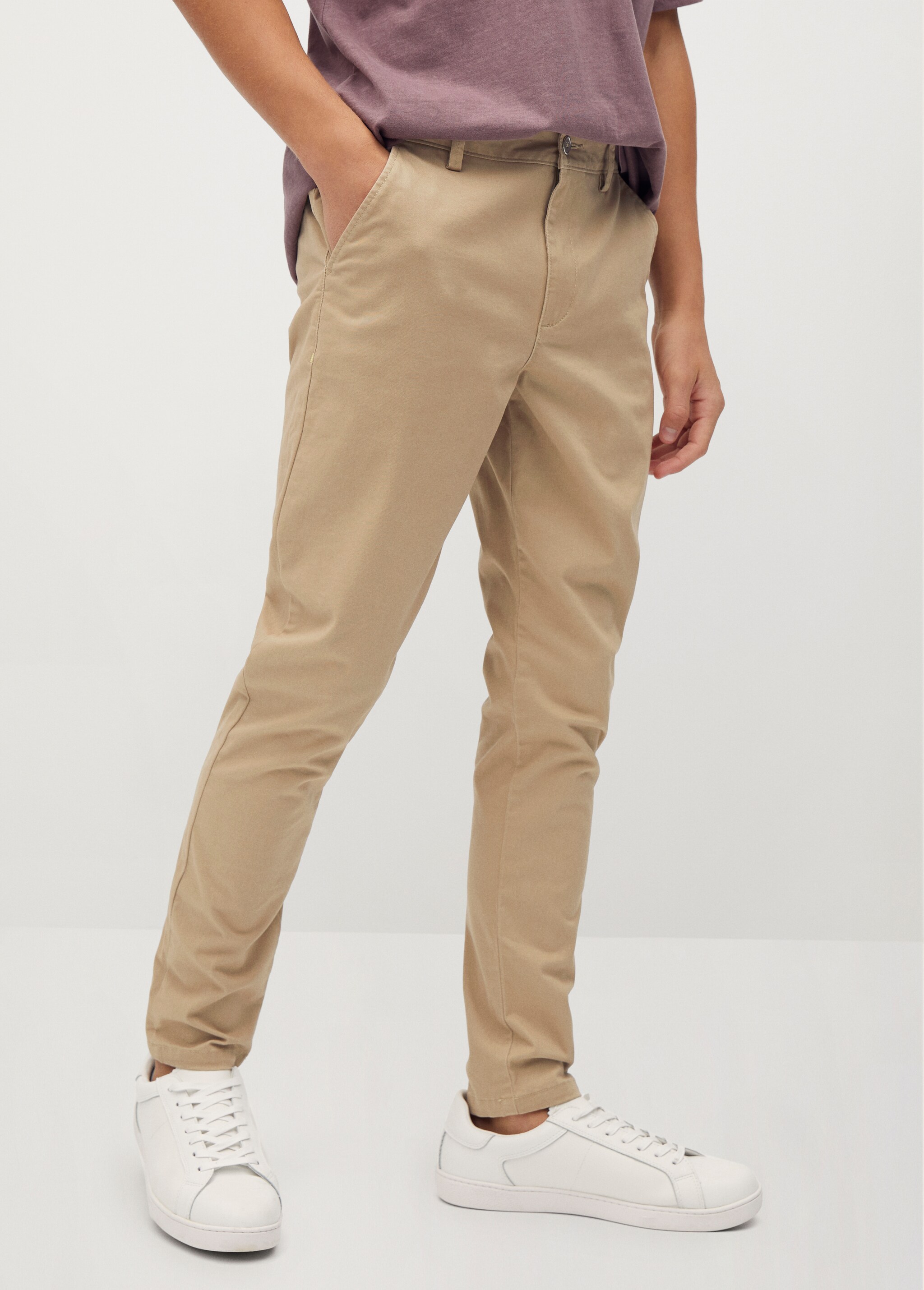 Straight flannel trousers - Medium plane