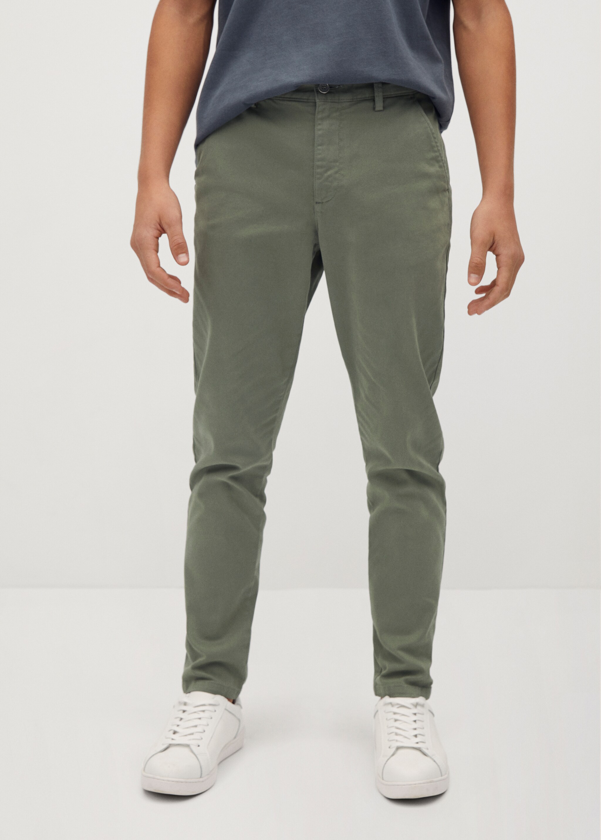 Straight flannel trousers - Medium plane