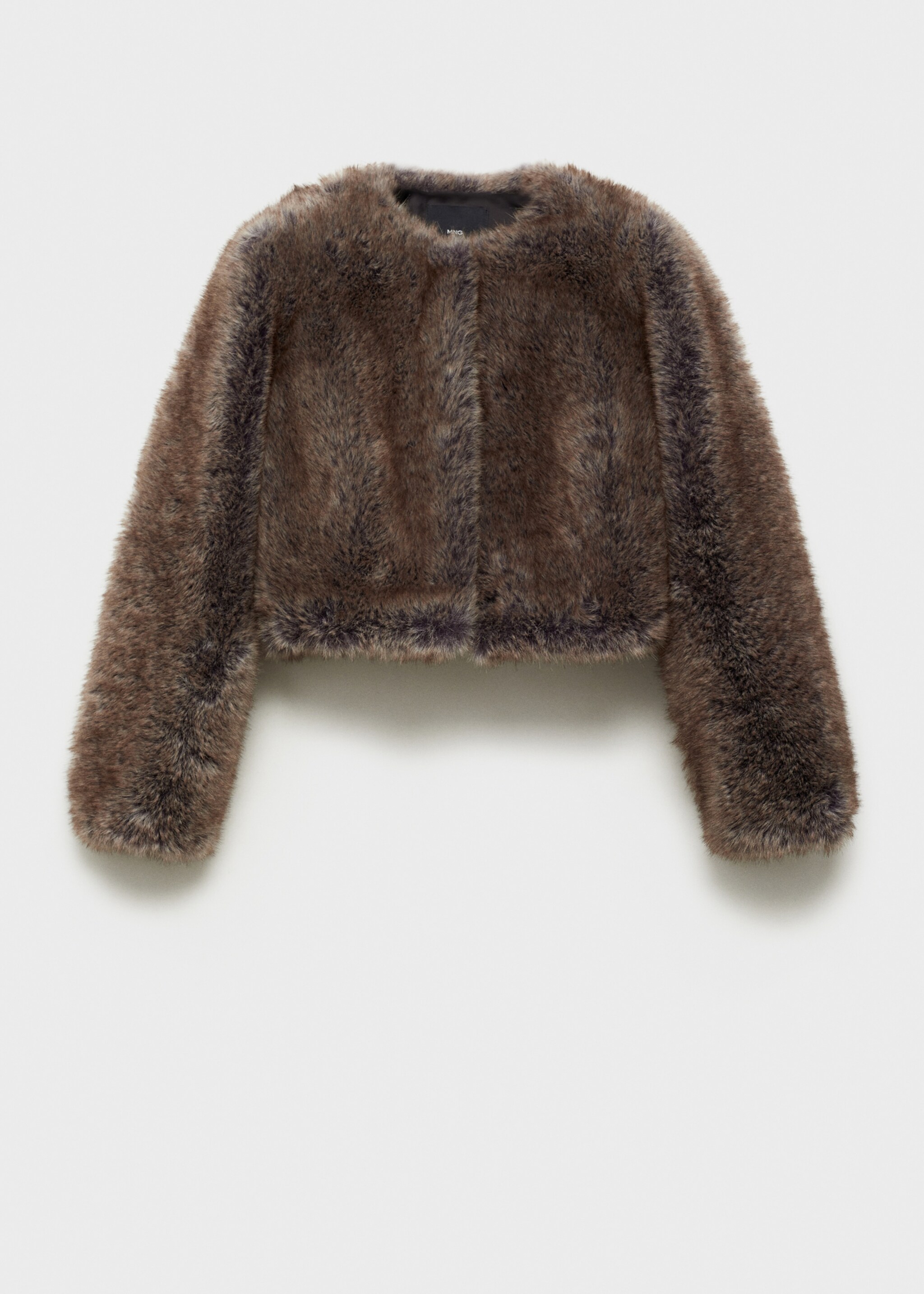 Fur effect jacket - Article without model, Beige. Ref: 77098263-00.