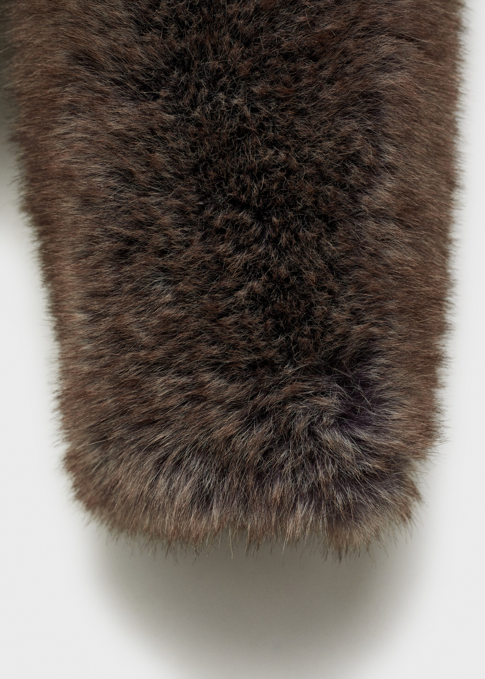 Fur effect jacket - Details of the article 0, Beige. Ref: 77098263-00.