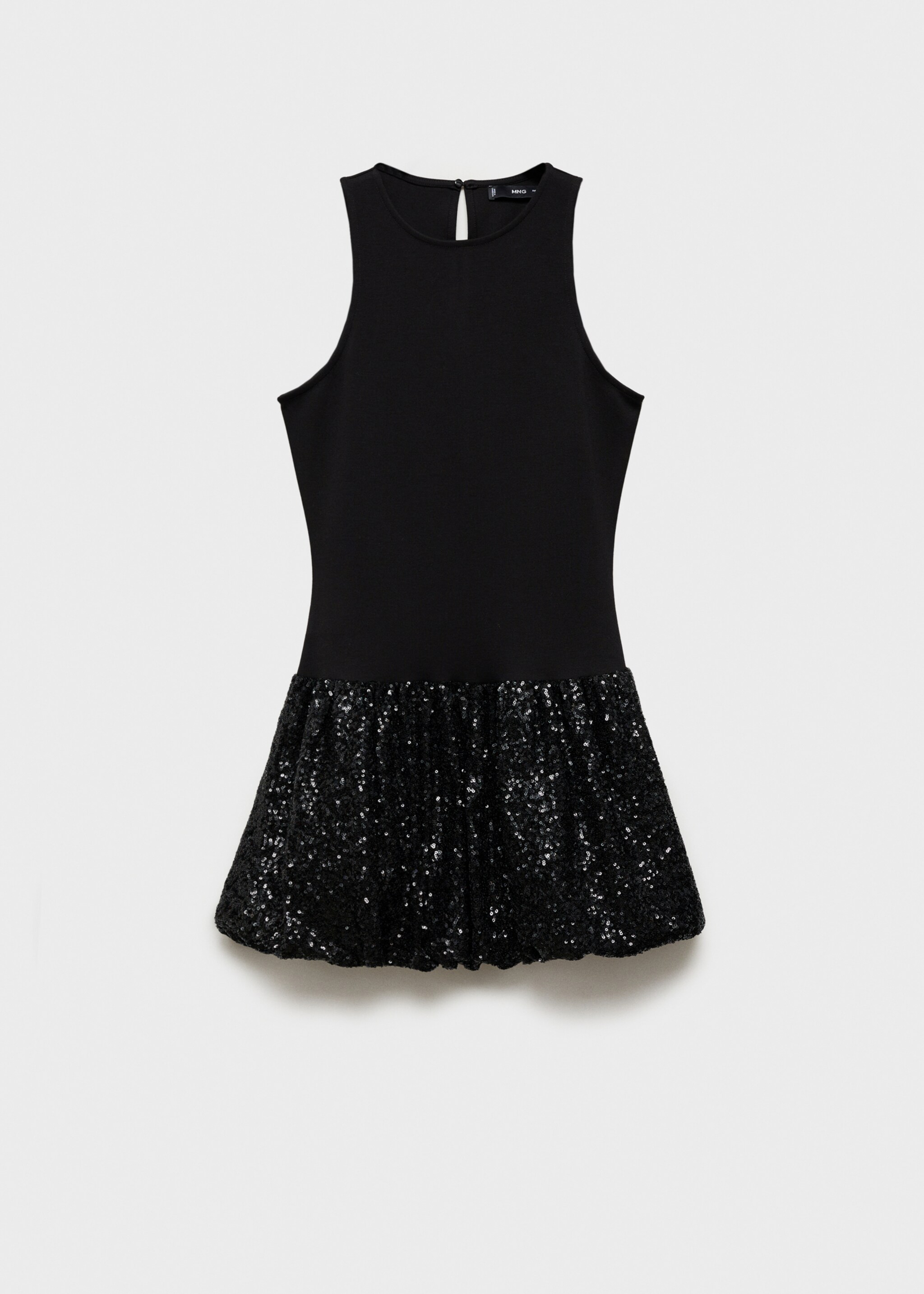 Vestido falda globo lentejuelas - Artículo sin modelo, Negro. Ref: 77098269-00.