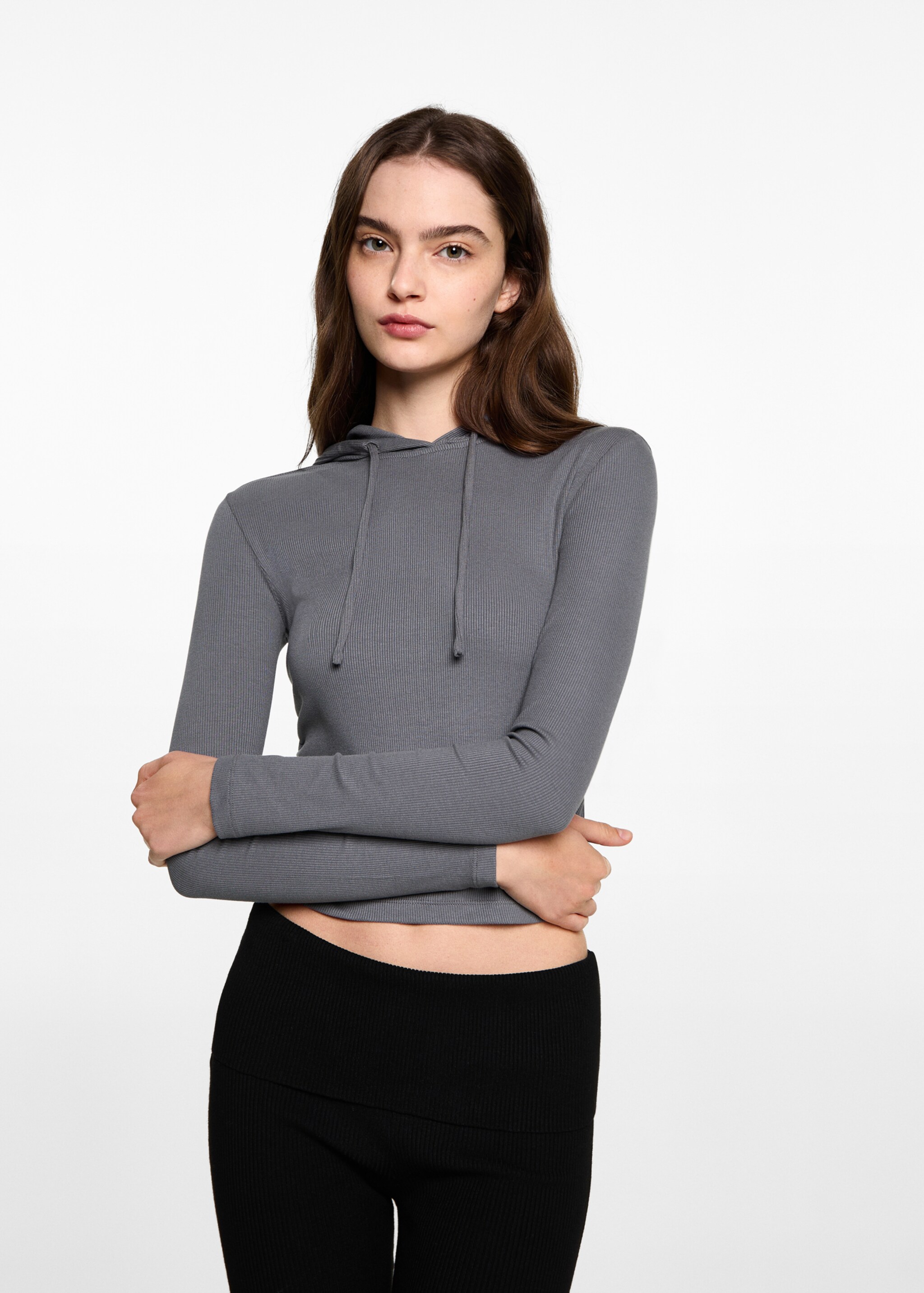 Ribbad huvtröja - Bild av mittparti, Kol. Ref: 77098271-00.