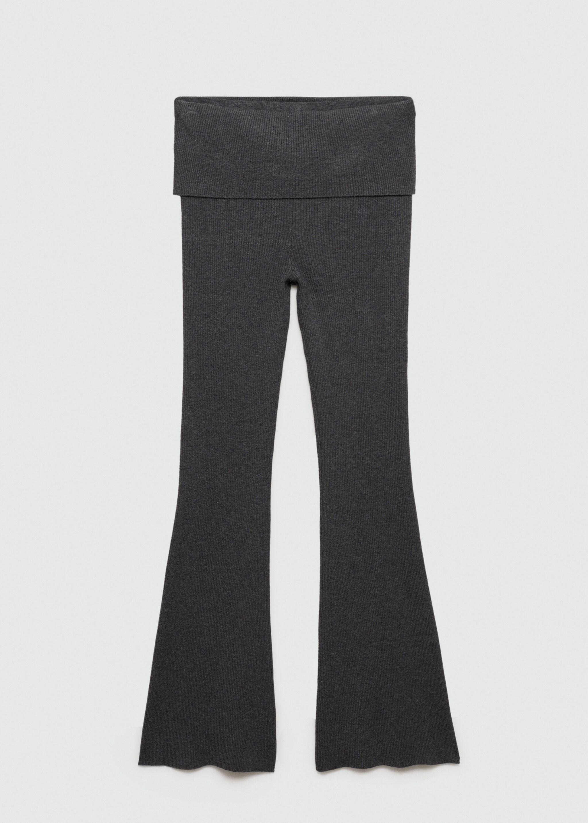 Flared-Leggings mit Rippmuster - Artikel ohne Model, Anthrazit. Ref: 77098272-00.