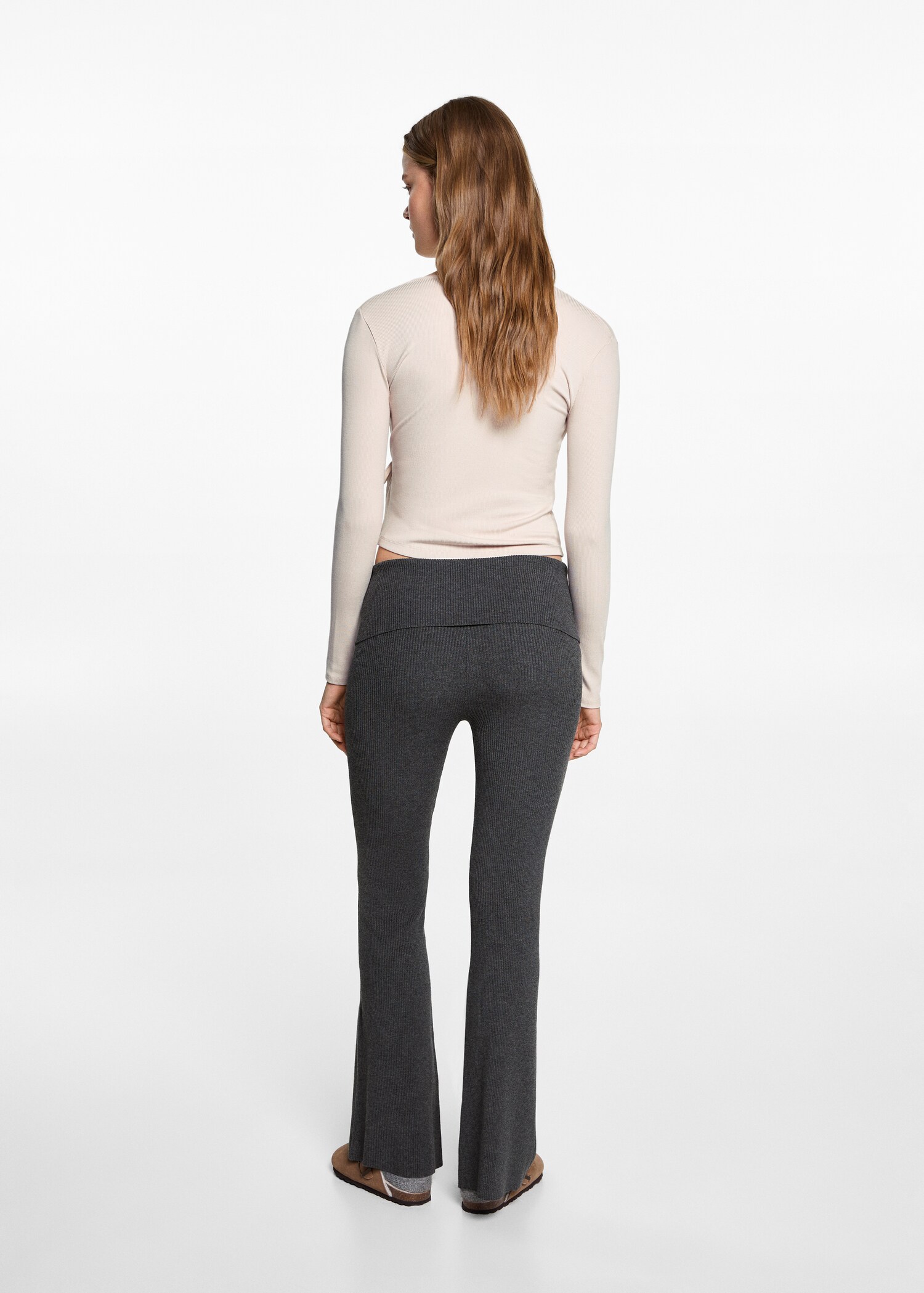 Leggings flare canalé - Reverso del artículo