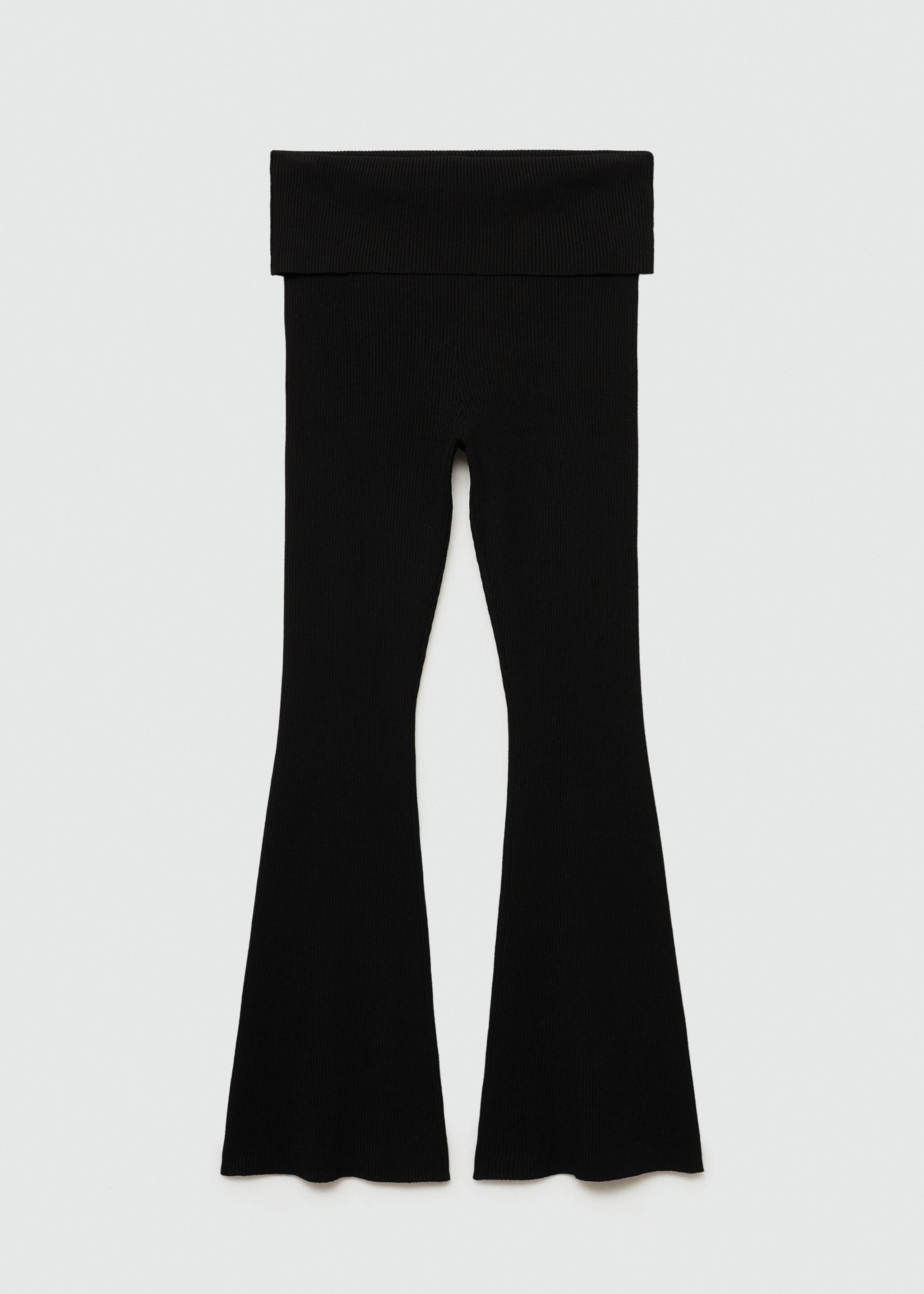 Leggings flare canalé - Artículo sin modelo, Negro. Ref: 77098272-00.