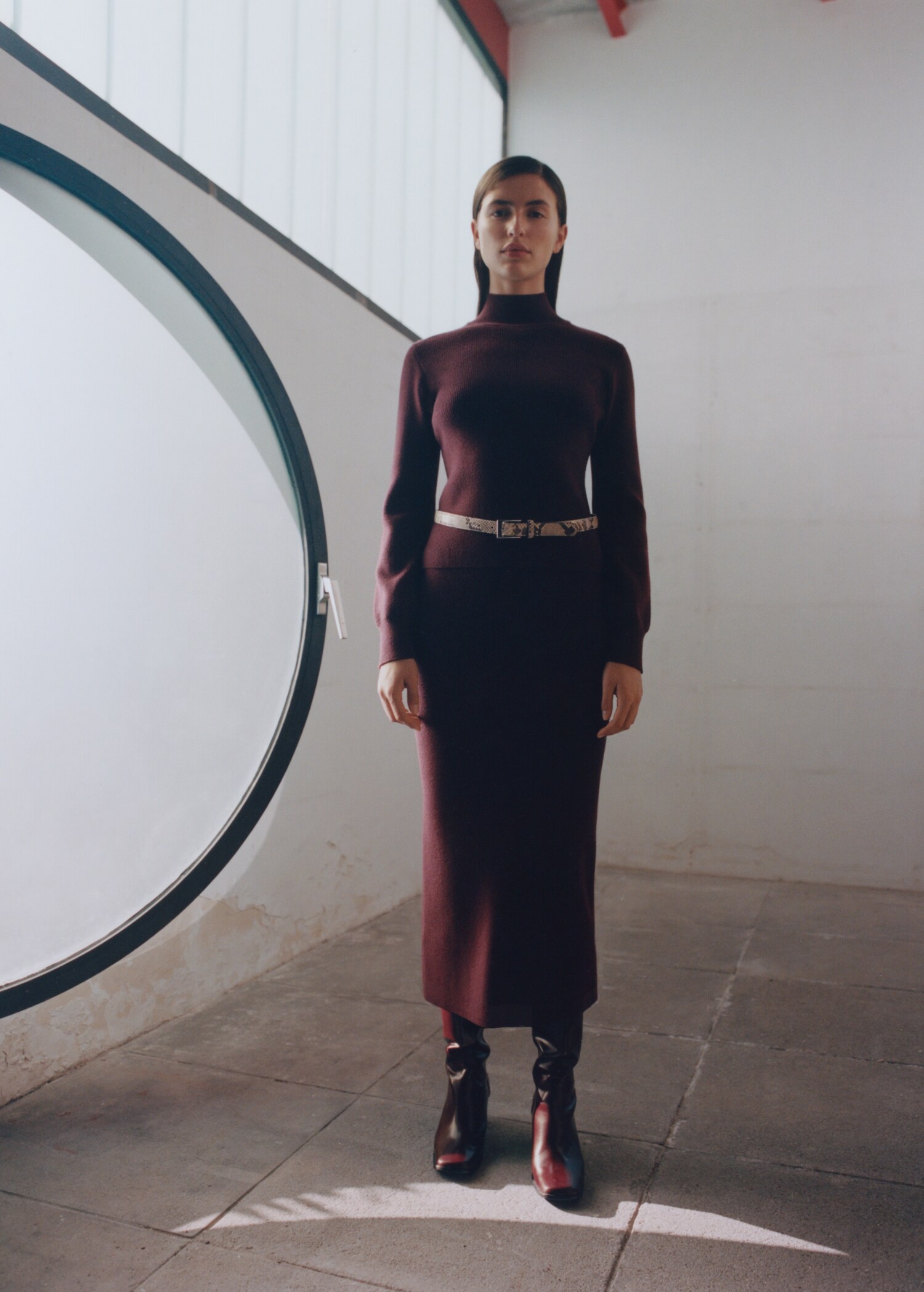 Ribbed midi skirt - Details of the article 2