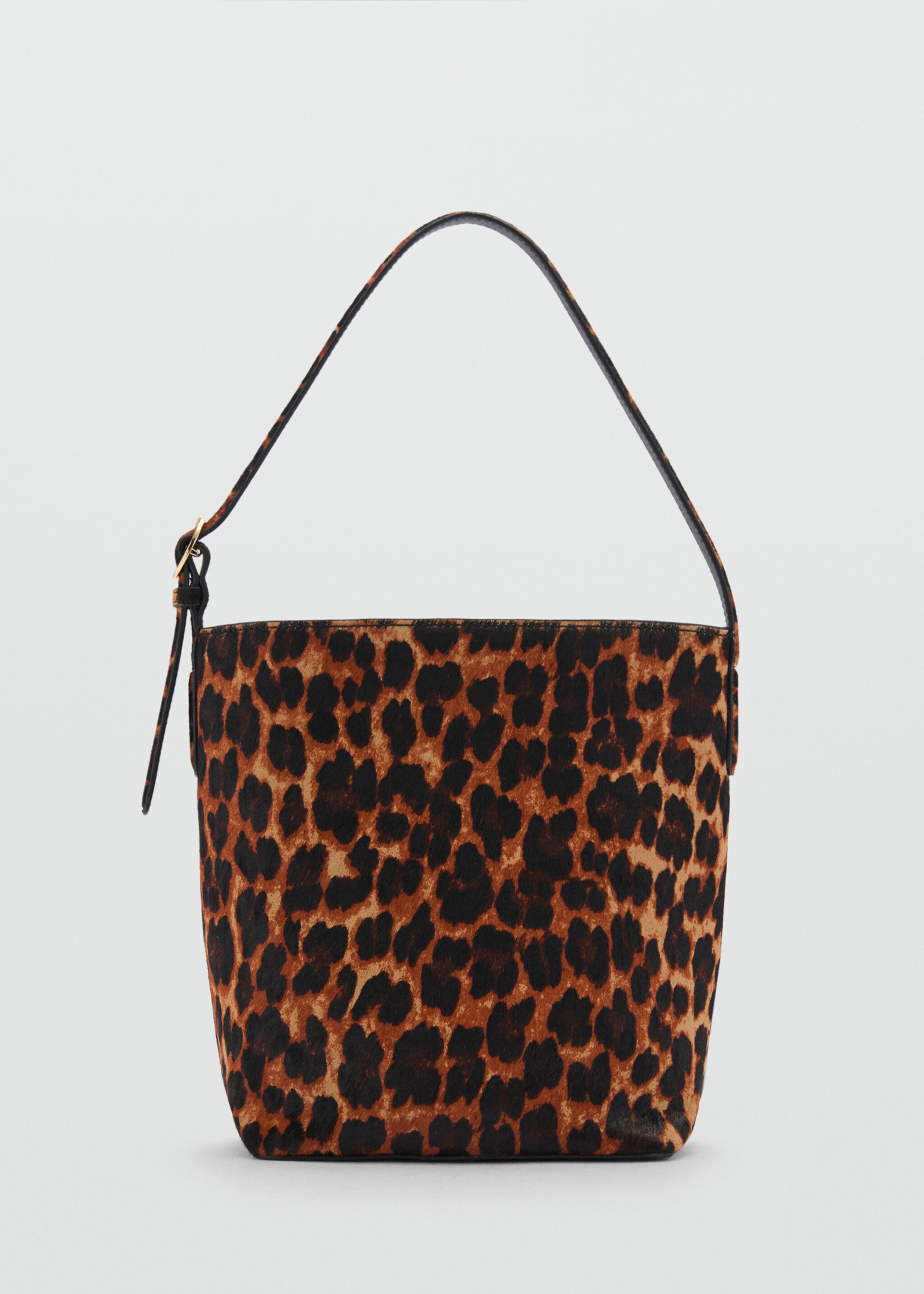 Leopard-print leather bag - Article without model, Brown. Ref: 77098279-00.