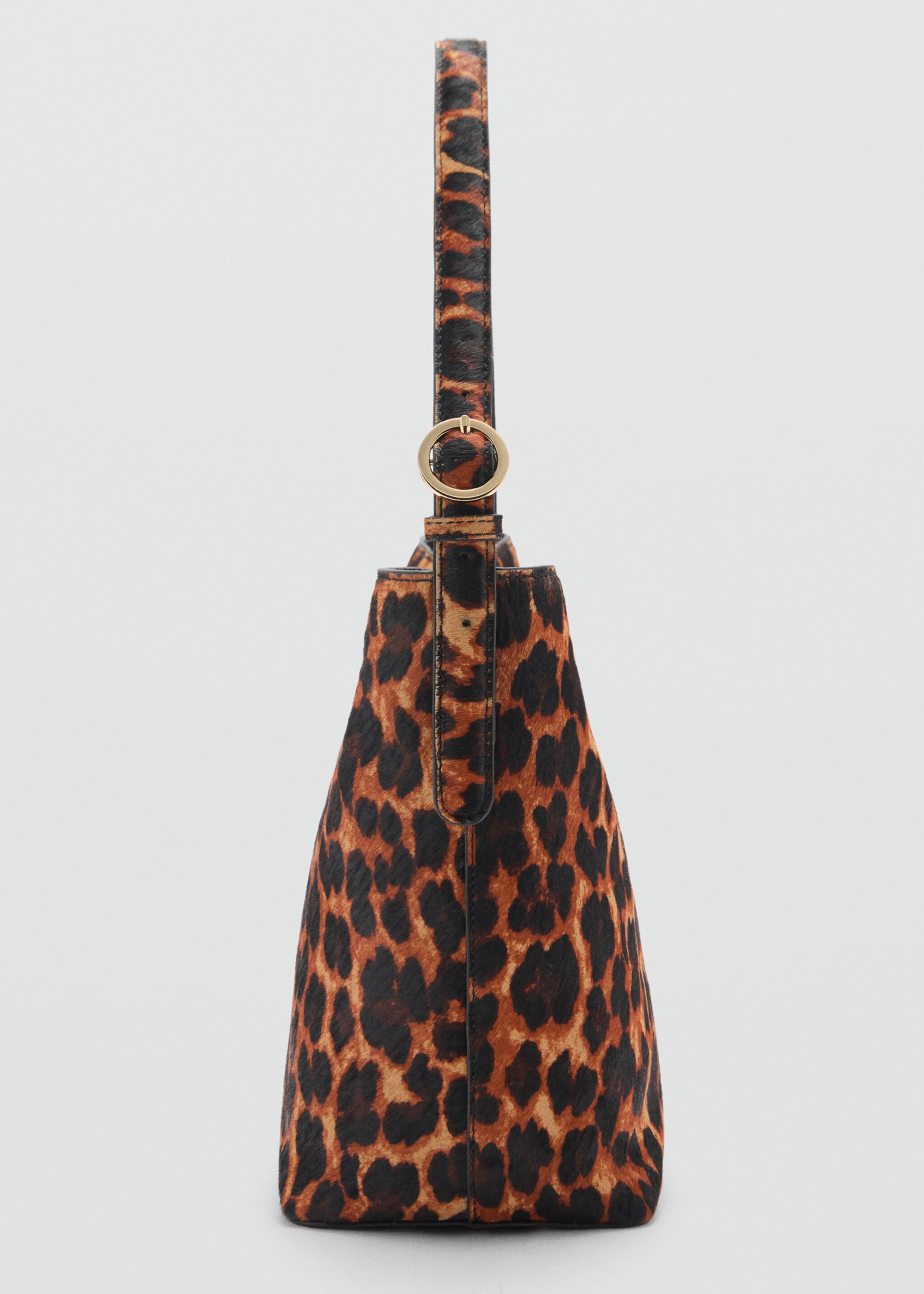 Leopard-print leather bag - Details of the article 2, Brown. Ref: 77098279-00.