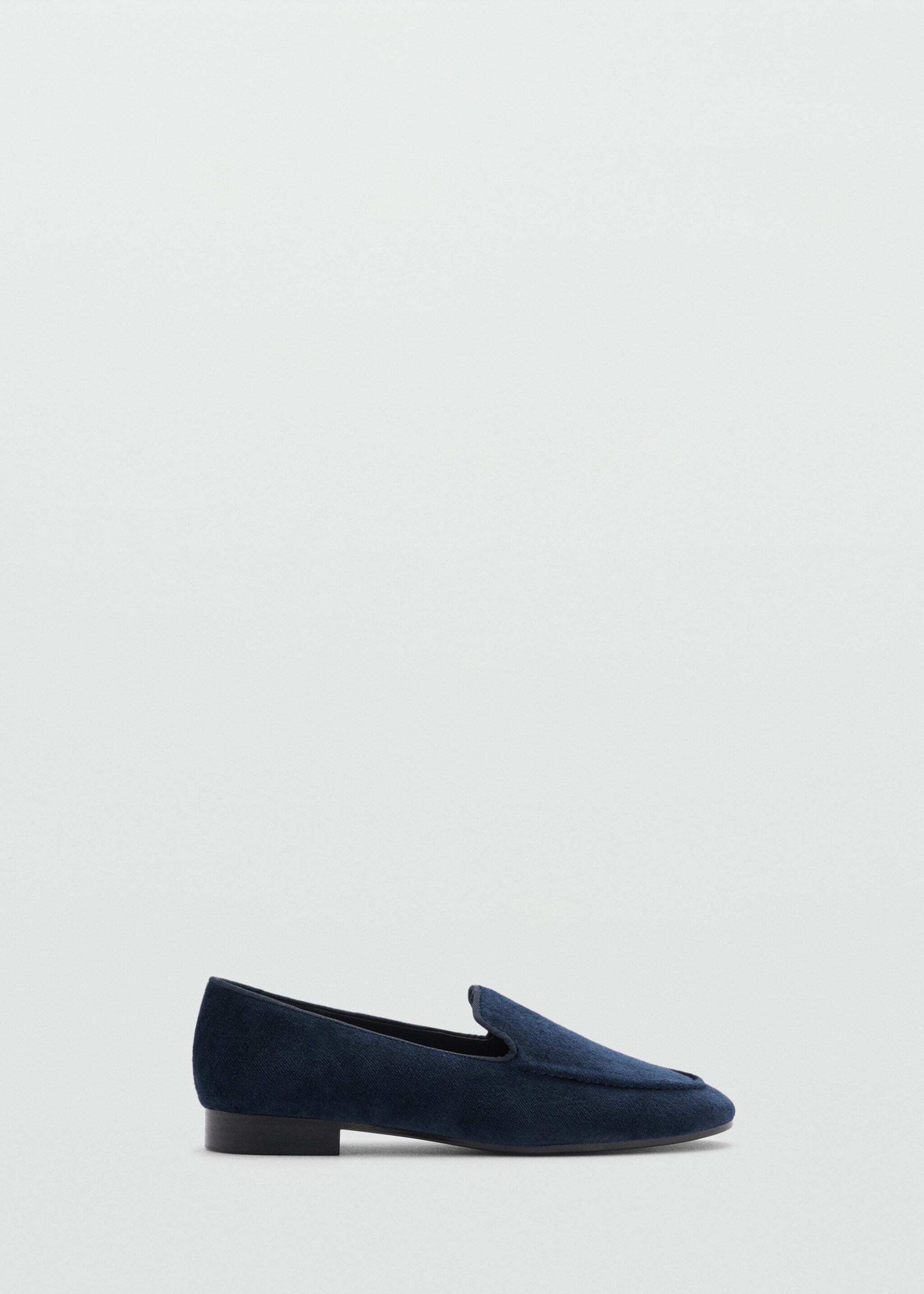 Mocassins velours - Article sans modèle, Bleu. Ref: 77098635-00.