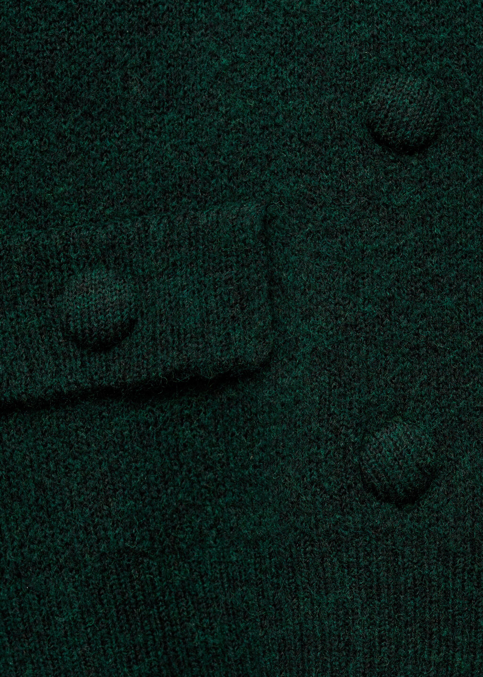Double-breasted knitted jacket - Details of the article 0, Green. Ref: 77099054-00.