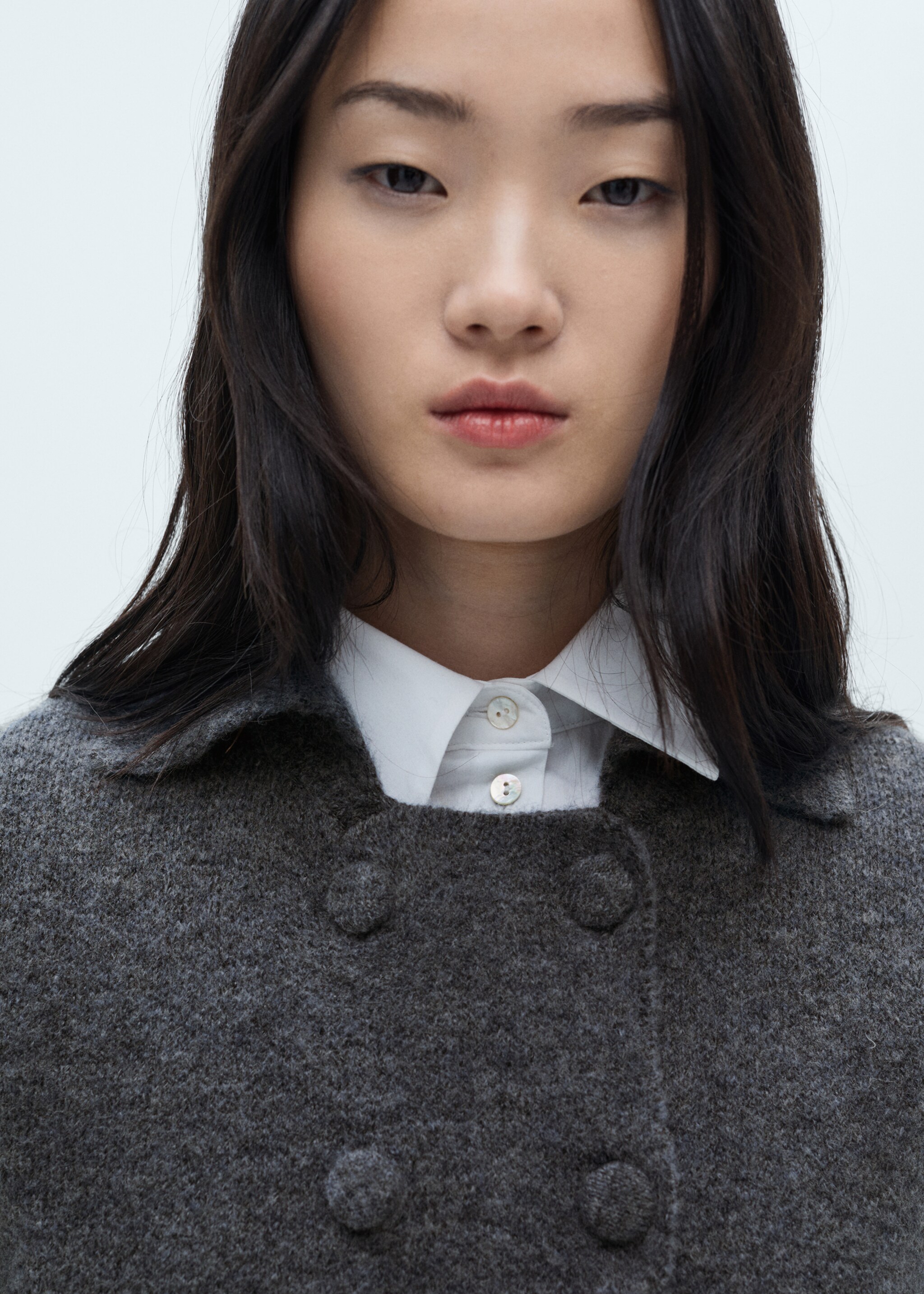 Chaqueta punto doble botonadura - Detalle del artículo 1, Gris. Ref: 77099054-00.