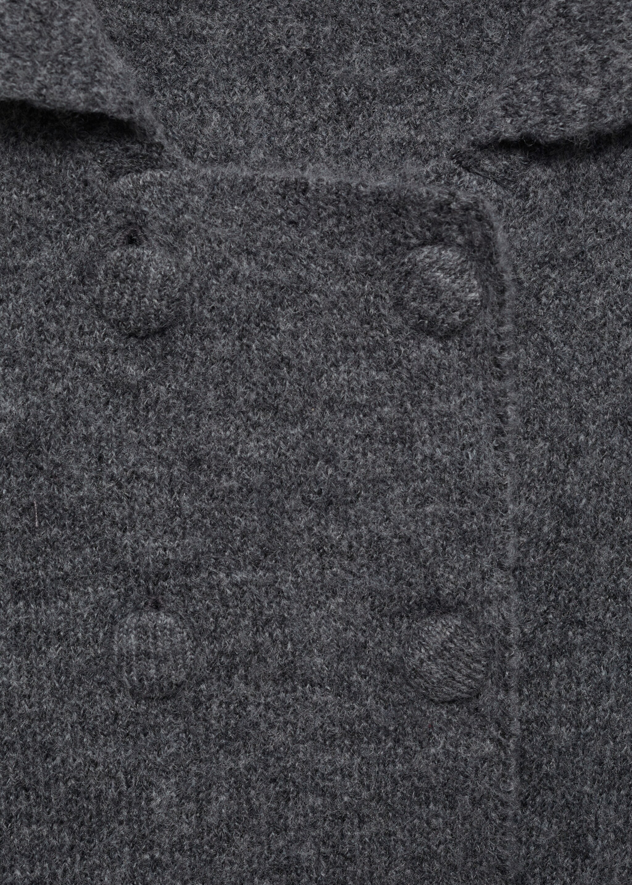 Chaqueta punto doble botonadura - Detalle del artículo 8, Gris. Ref: 77099054-00.