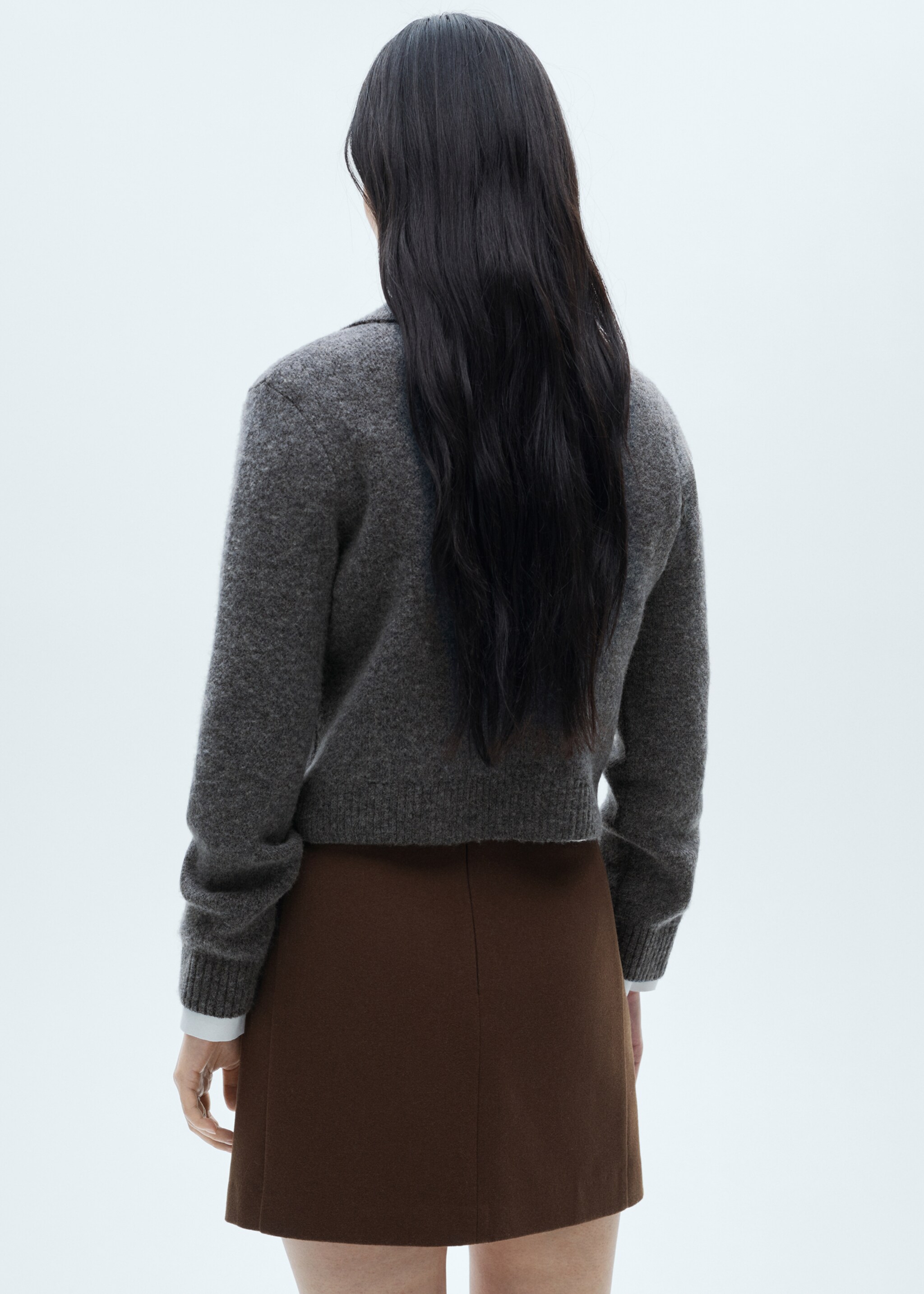 Chaqueta punto doble botonadura - Reverso del artículo, Gris. Ref: 77099054-00.