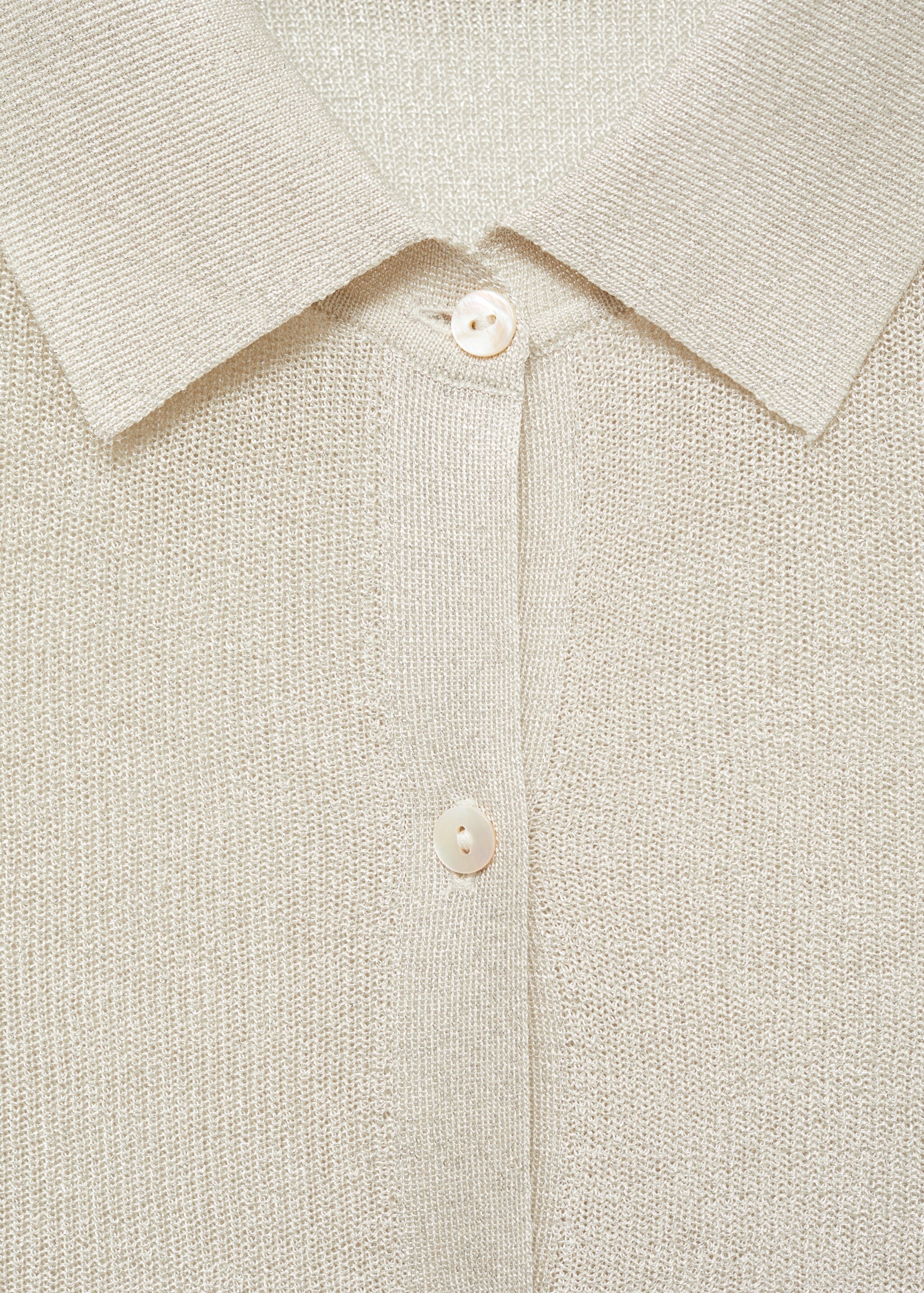 Camisa punt lúrex - Detall de l'article 8, Platejat. Ref: 77099056-00.