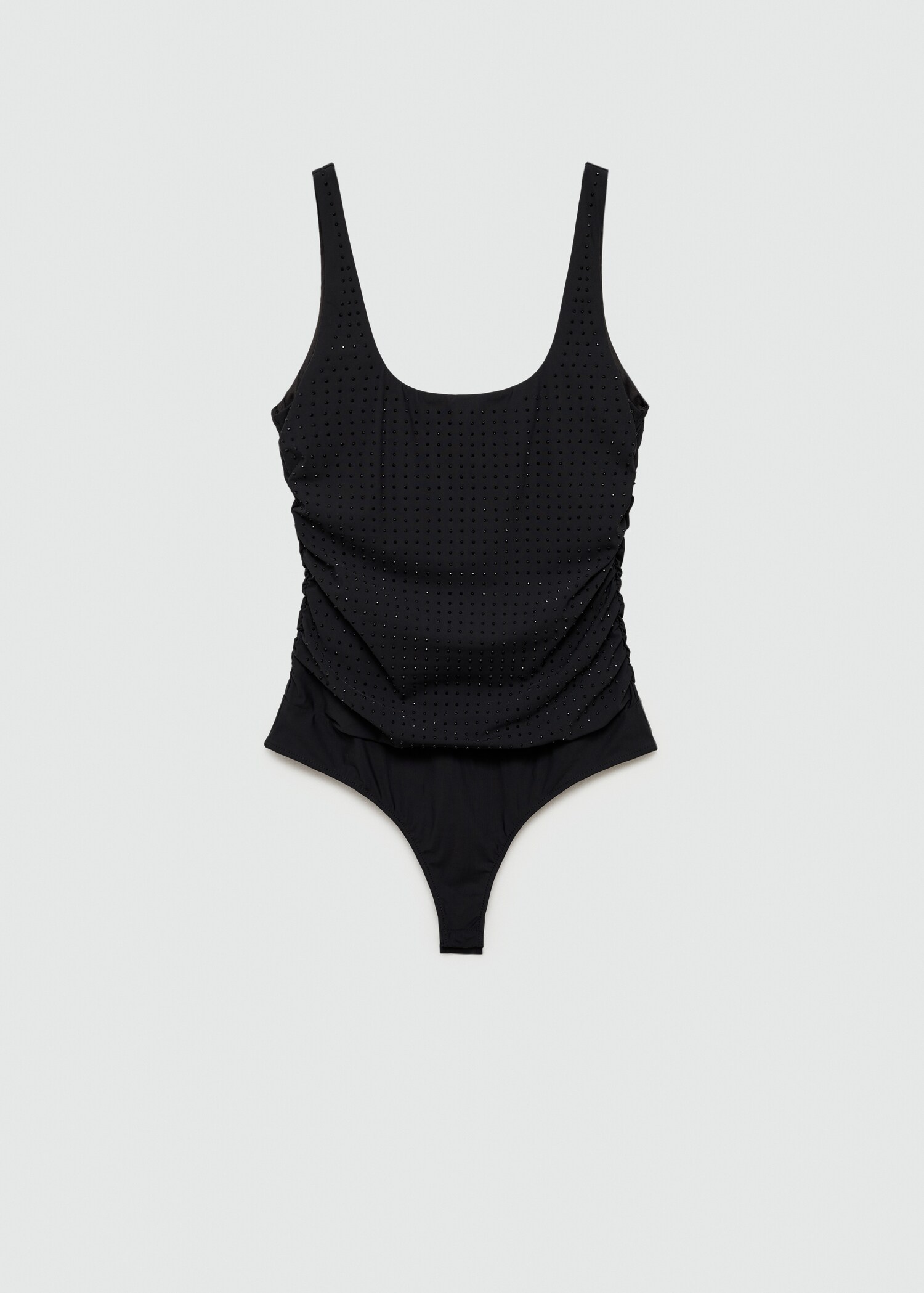 Gathered bodysuit with rhinestone detail - Article without model