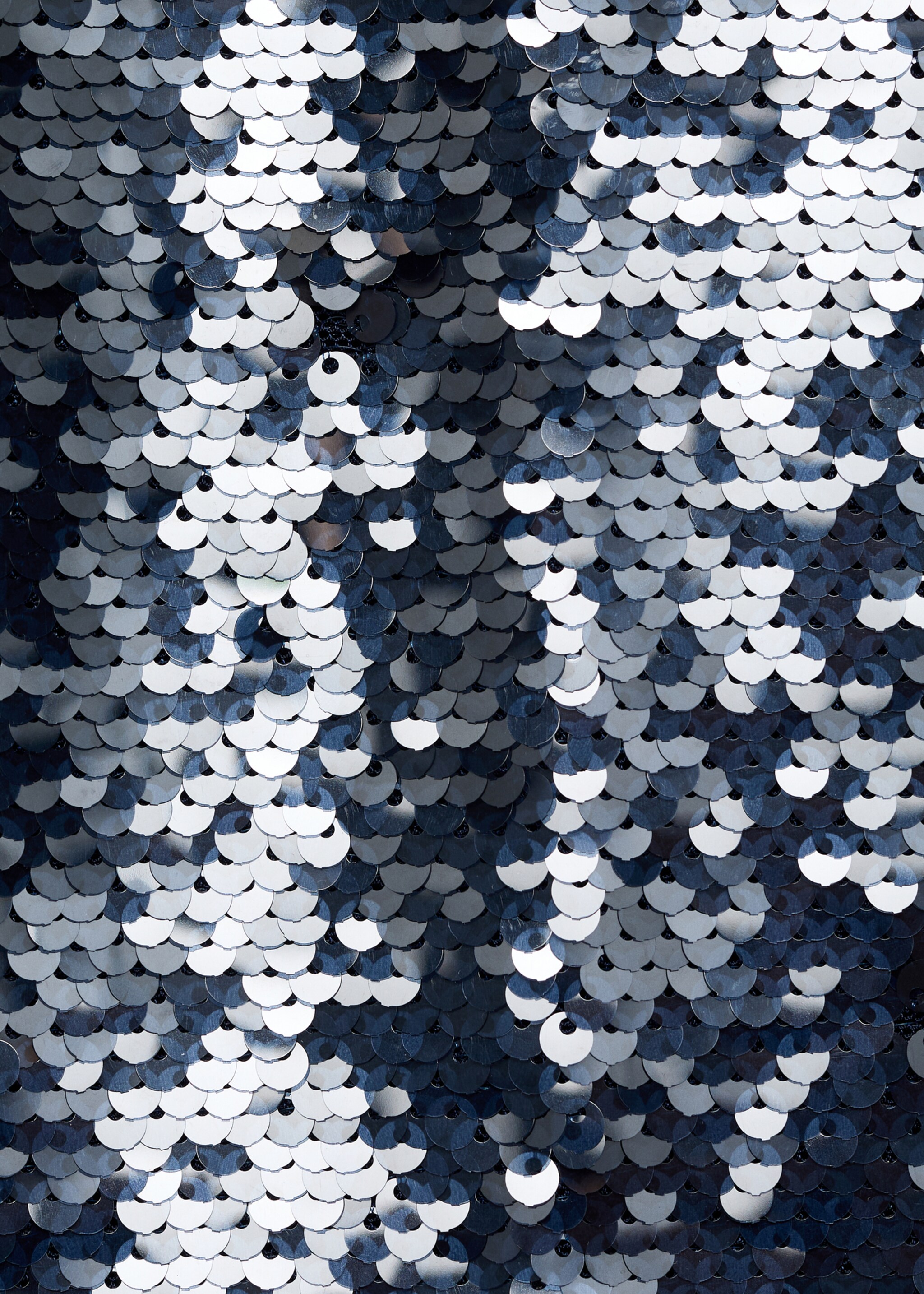 Sequin miniskirt - Details of the article 0, Night Blue. Ref: 77099059-00.