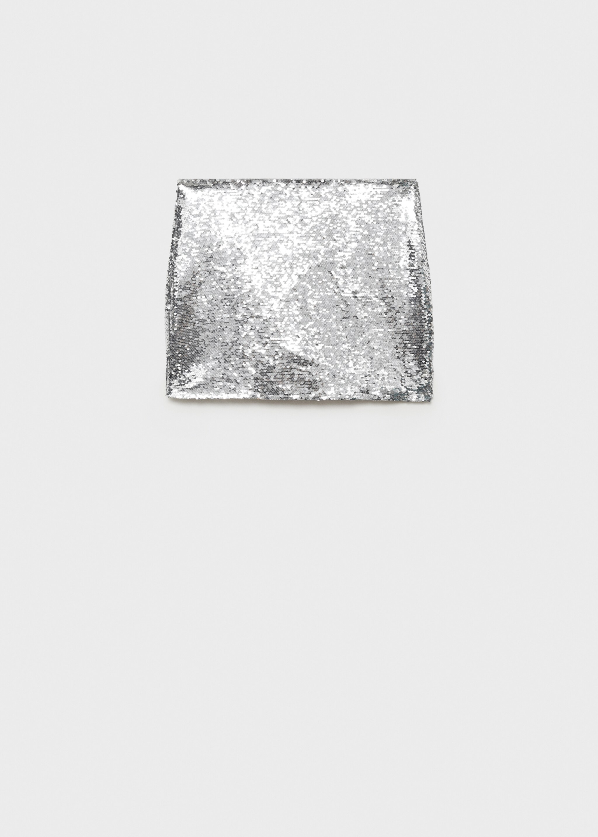 Sequin miniskirt - Article without model, Silver. Ref: 77099059-00.