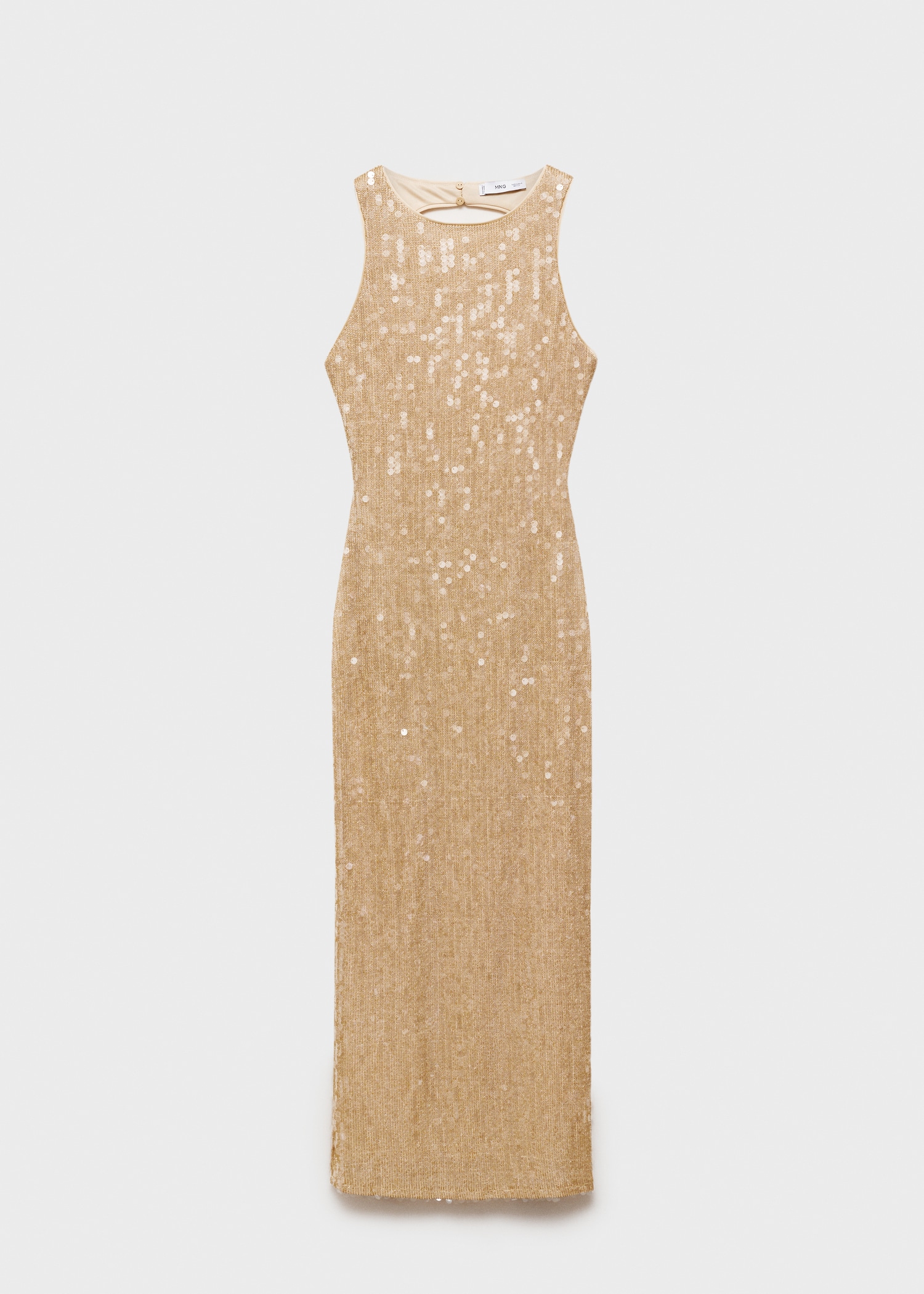 Scoop-back sequin dress - Women | MANGO OUTLET Lithuania Scoop-back sequin dress - Women | MANGO OUTLET Lithuania