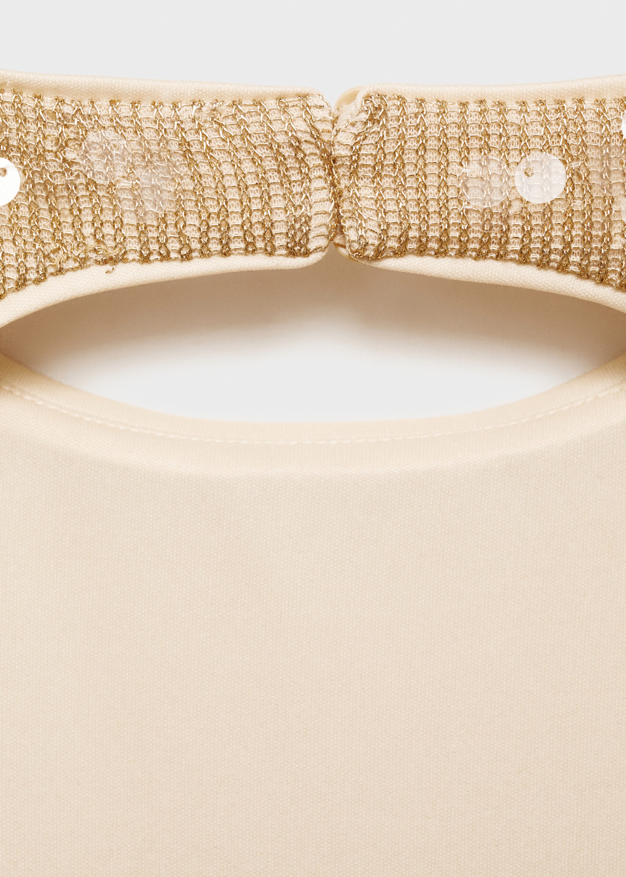 Scoop-back sequin dress - Details of the article 0, Gold. Ref: 77099061-00.
