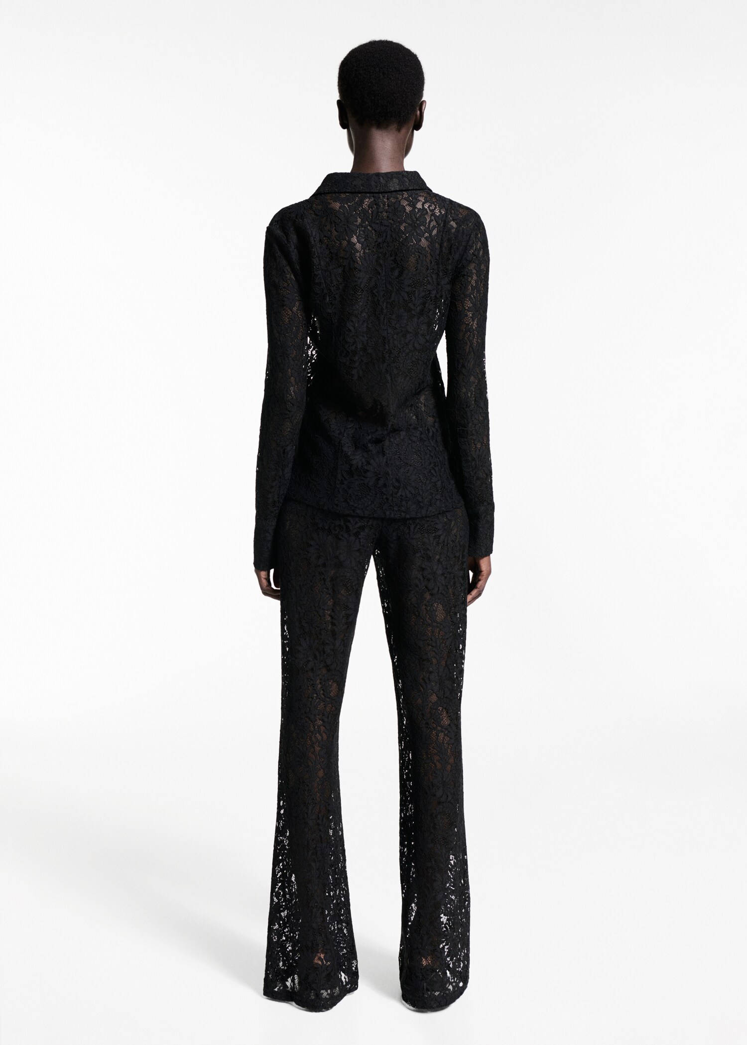 Transparent lace shirt - Reverse of the article