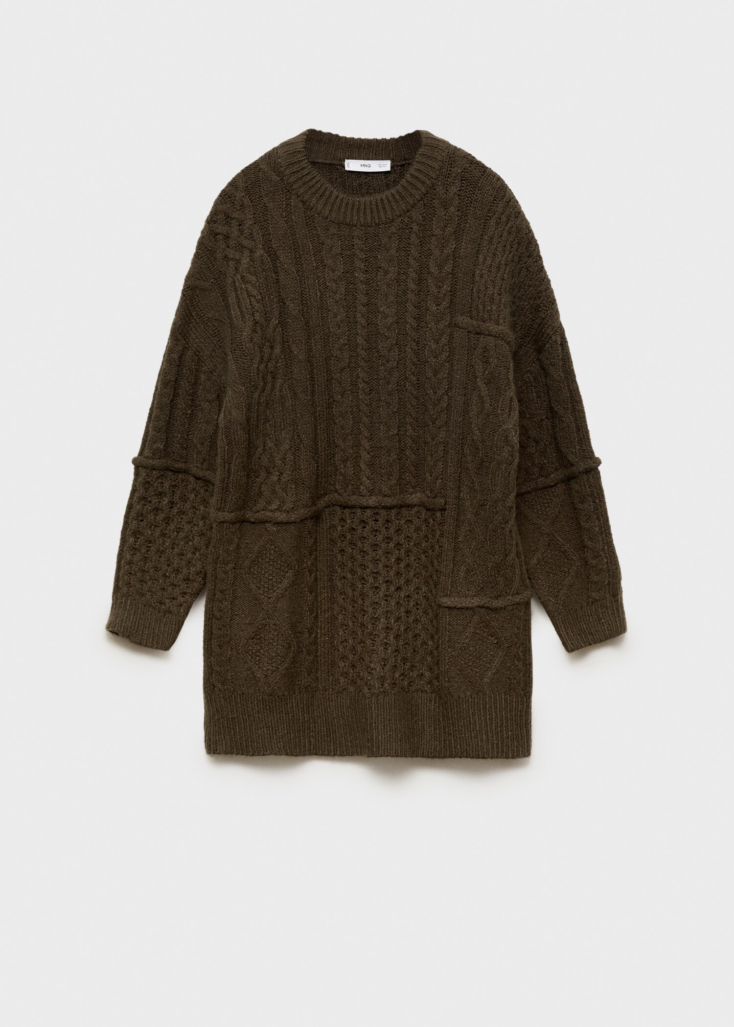 Strickkleid mit Zopfmuster - Artikel ohne Model