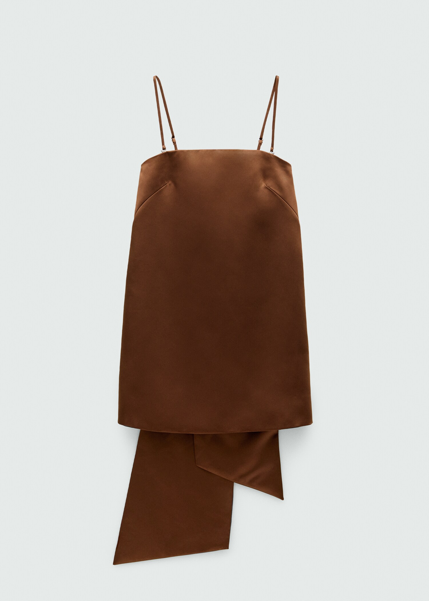 Vestido corto satinado palabra de honor - Artículo sin modelo