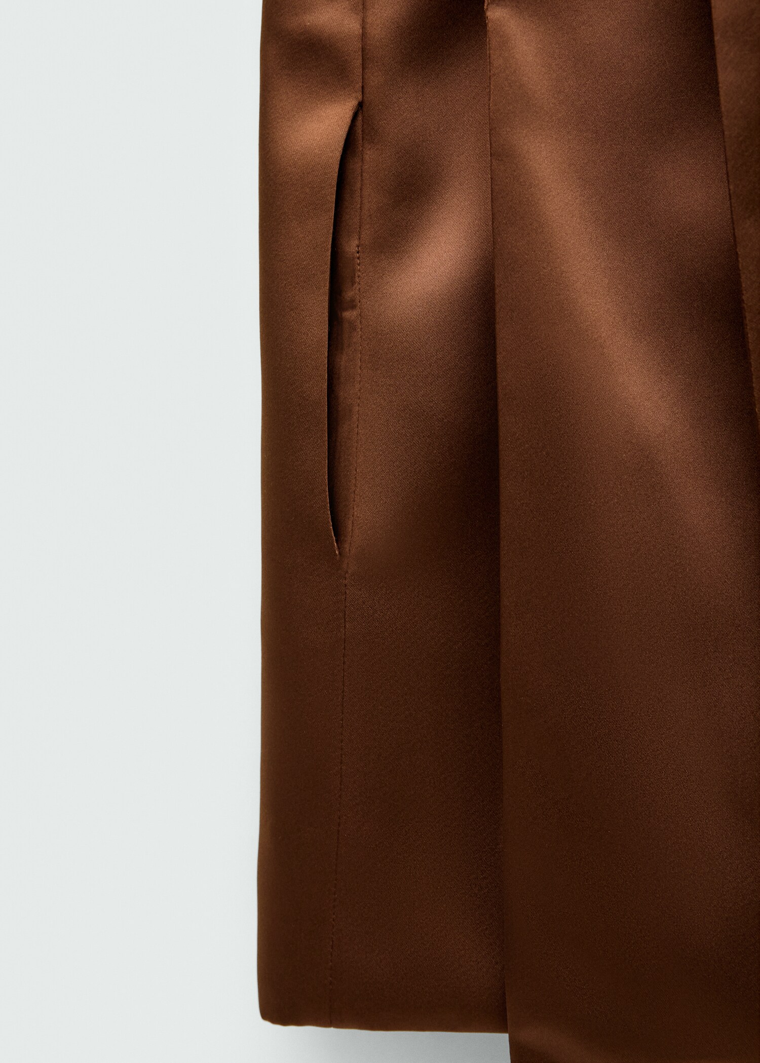 Vestido corto satinado palabra de honor - Detalle del artículo 0