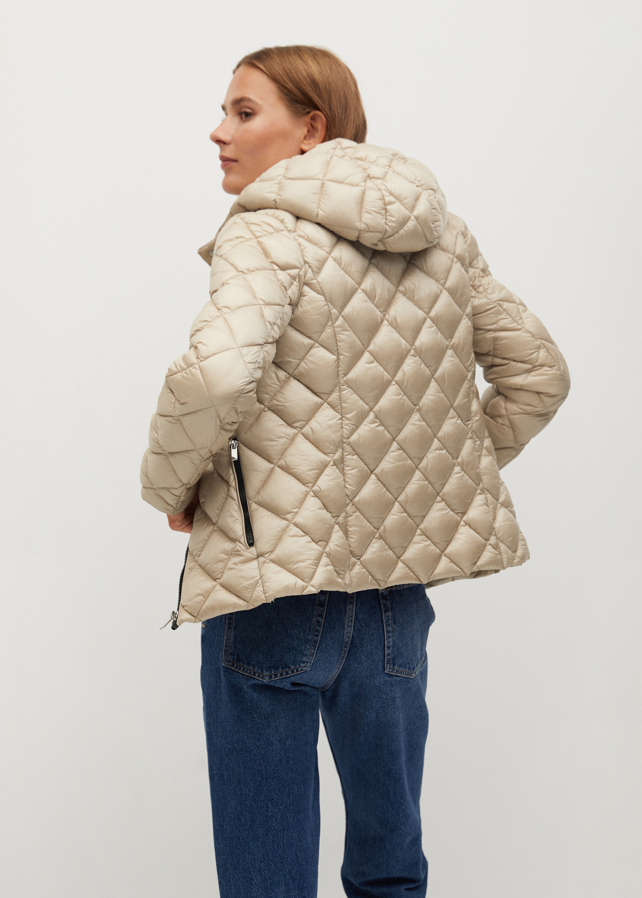 Anorak acolchado capucha - Reverso del artículo