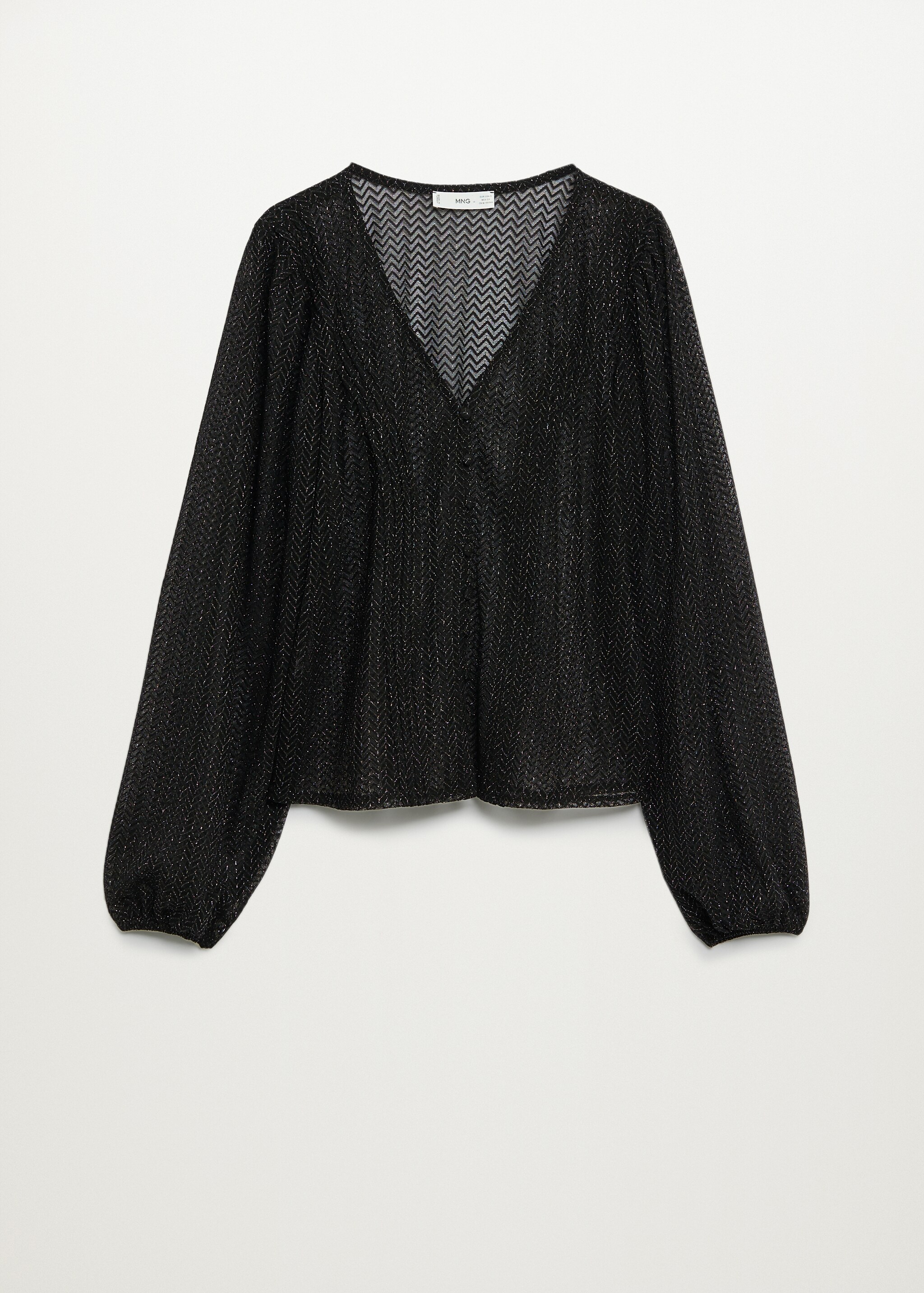 Glossed-effect appliqué blouse - Article without model