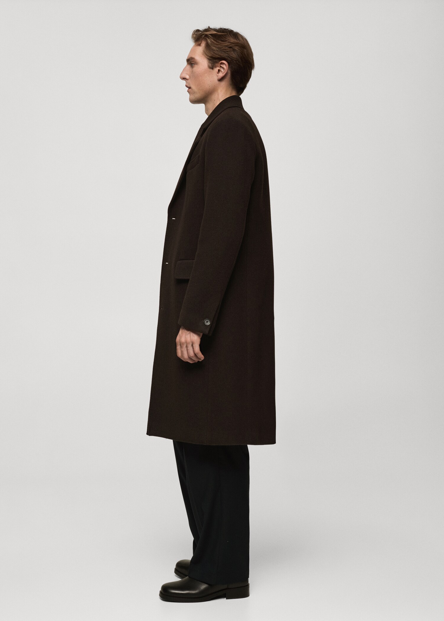 Relaxed-fit long wool coat - Details of the article 2