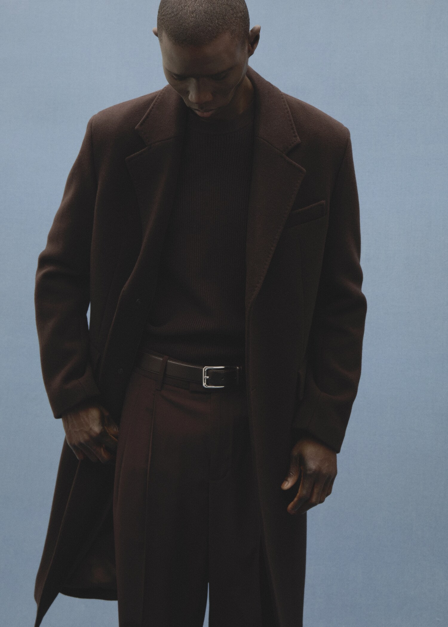 Relaxed-fit long wool coat - Details of the article 5