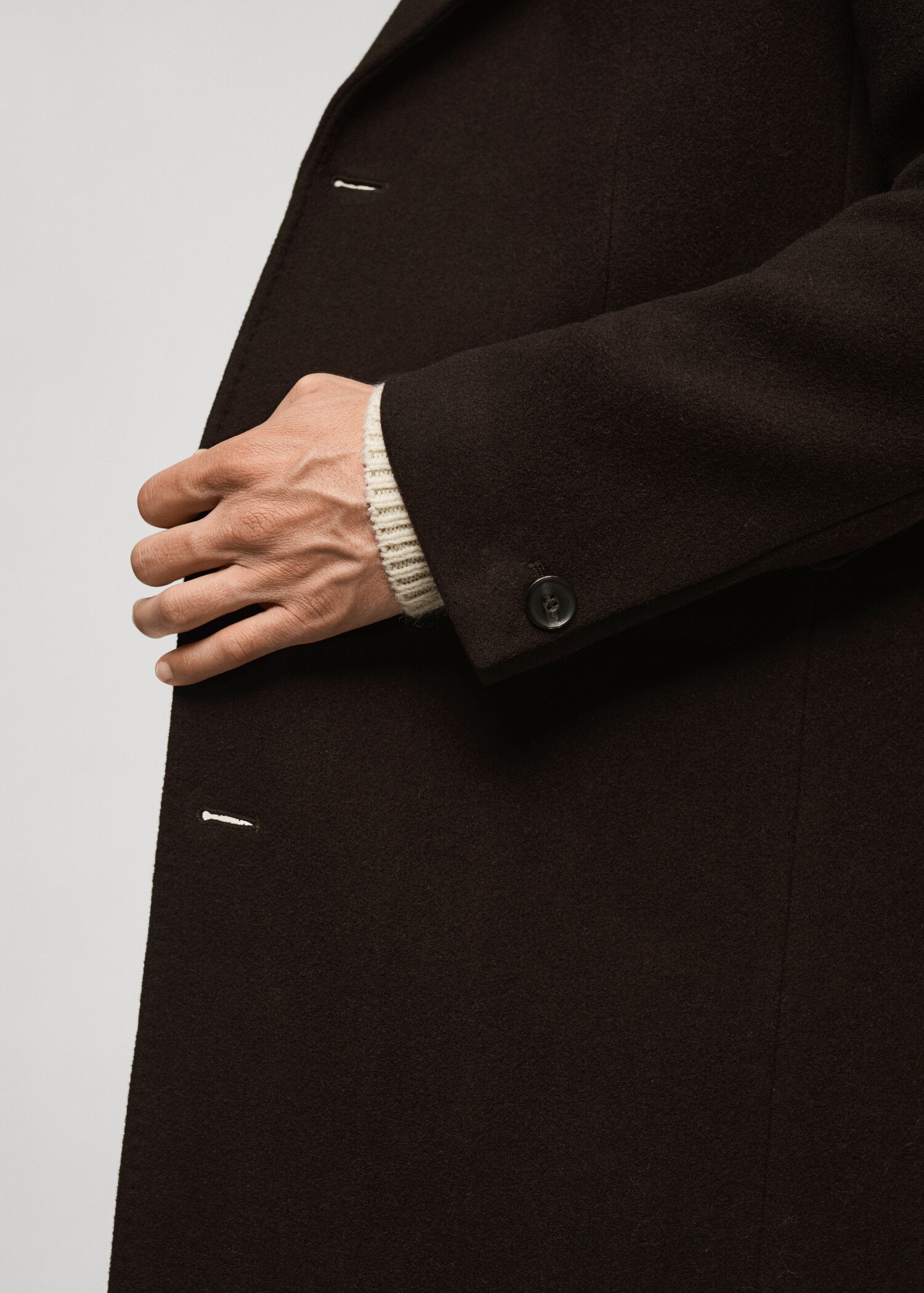 Relaxed-fit long wool coat - Details of the article 6