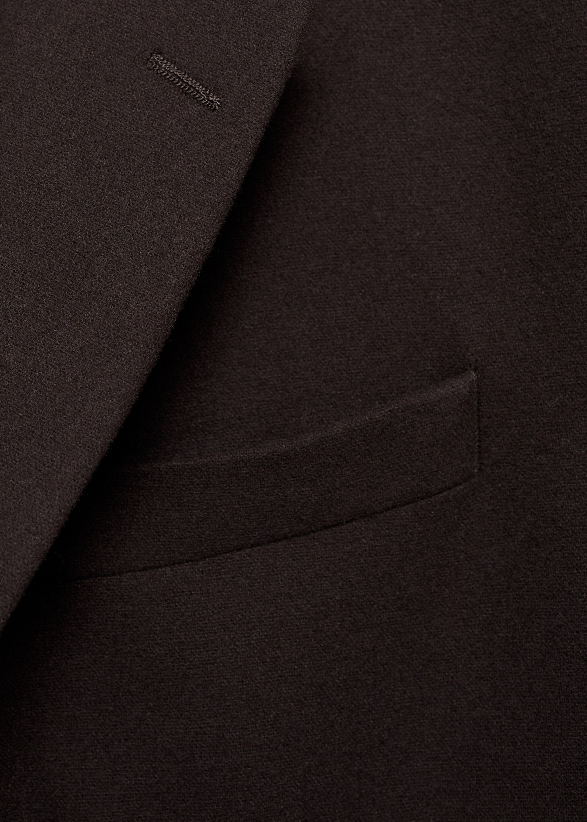 Σακάκι ανακυκλωμένο μαλλί regular fit - Λεπτομέρεια του προϊόντος 0, Καφέ. Ref: 77099227-00.