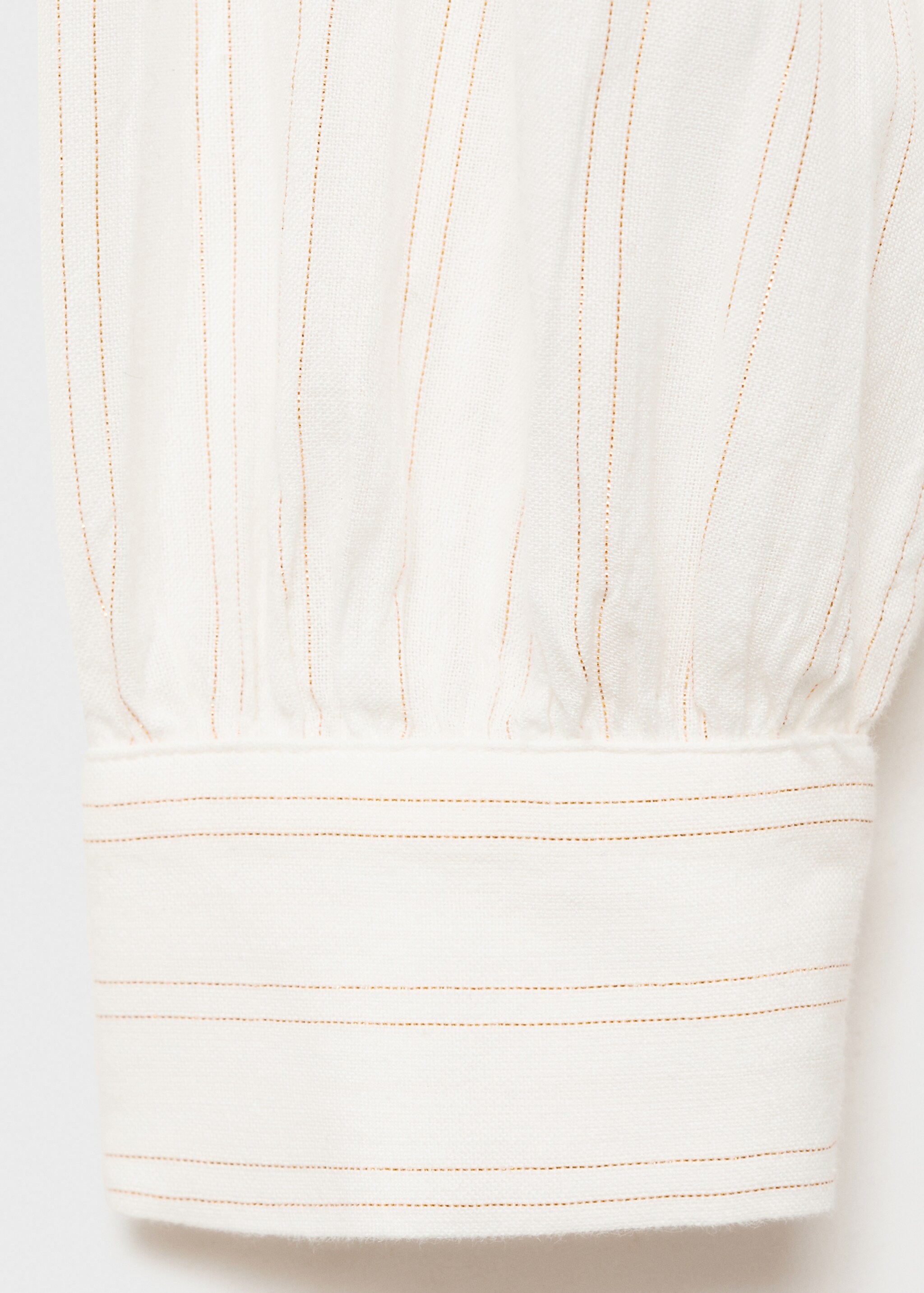 Bluse mit Metallic-Garn - Detail des Artikels 0, Cremeweiß. Ref: 77099233-00.