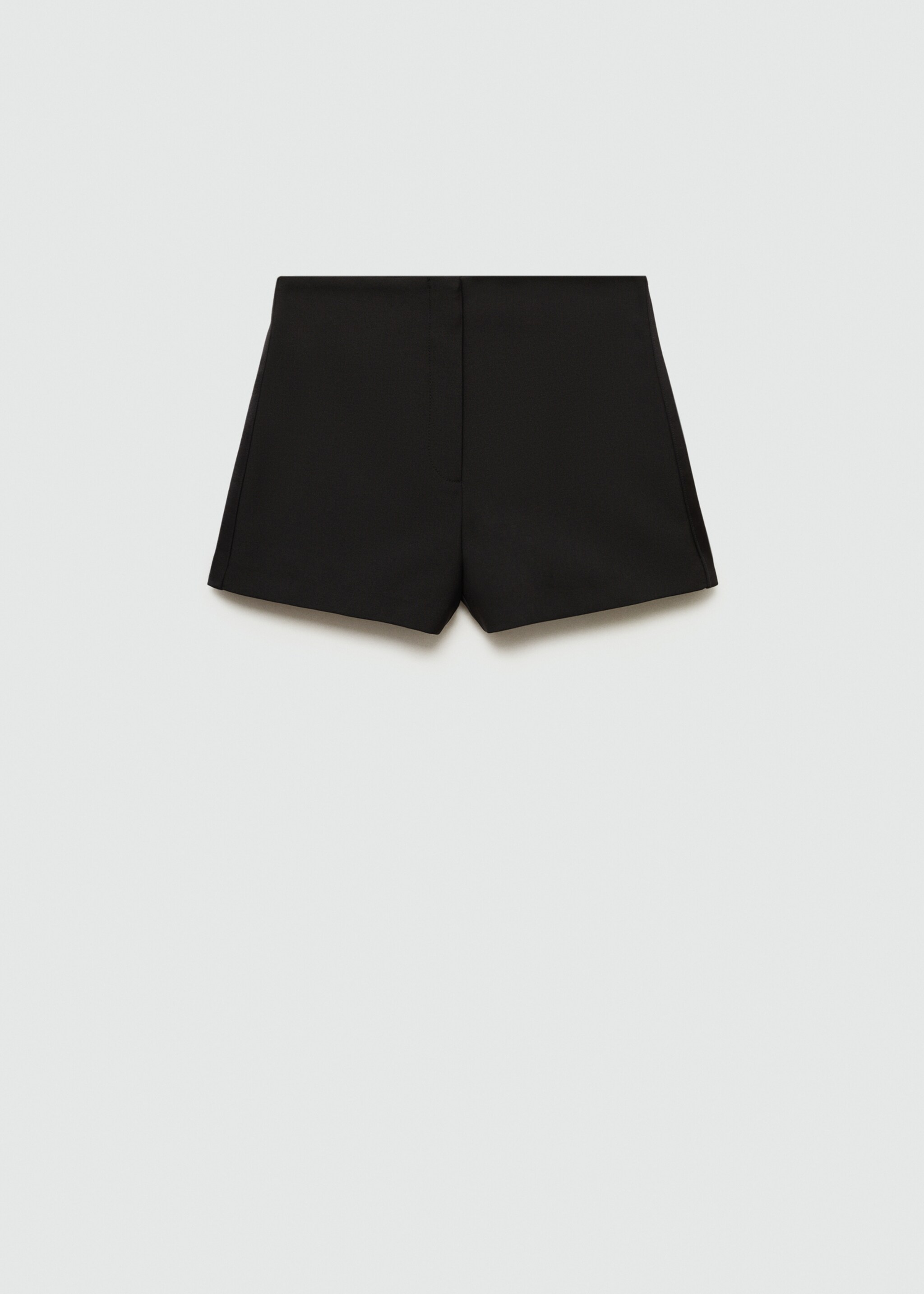 Gerade Shorts mit hoher Taille - Artikel ohne Model, Schwarz. Ref: 77099235-00.
