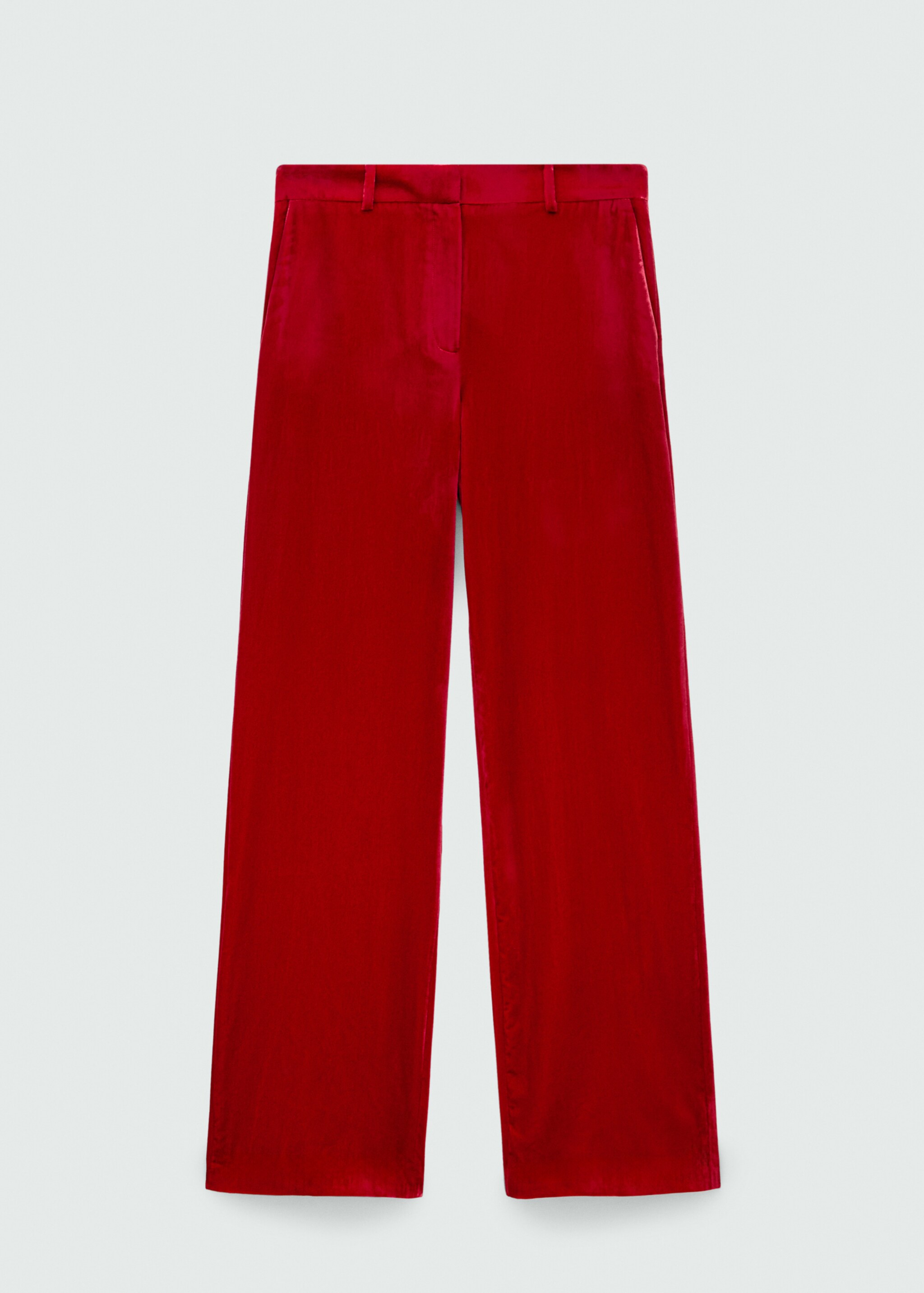 Velvet suit trousers - Article without model, Strawberry. Ref: 77099236-00.