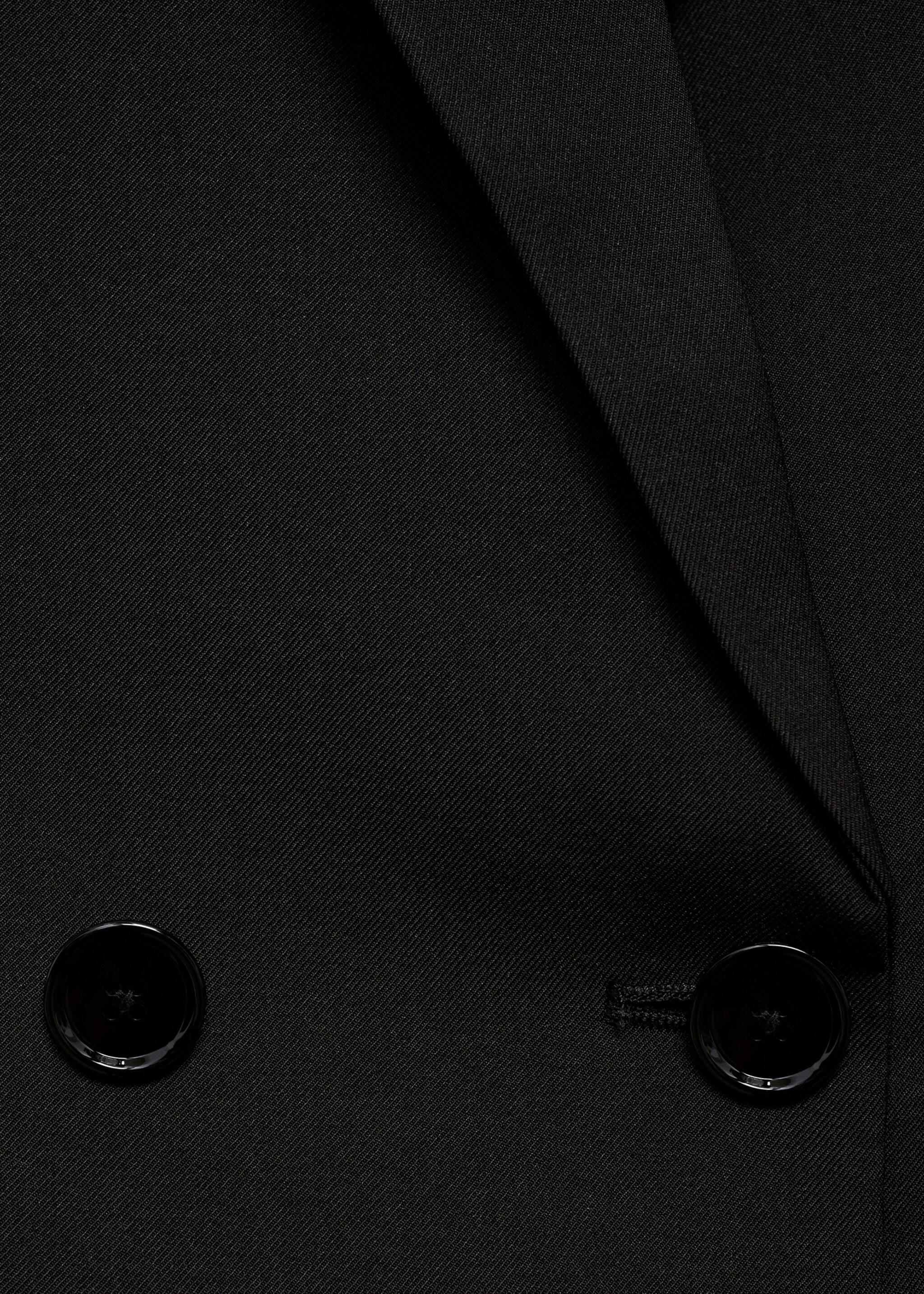 Double-breasted cropped jacket - Details of the article 0, Black. Ref: 77099238-00.