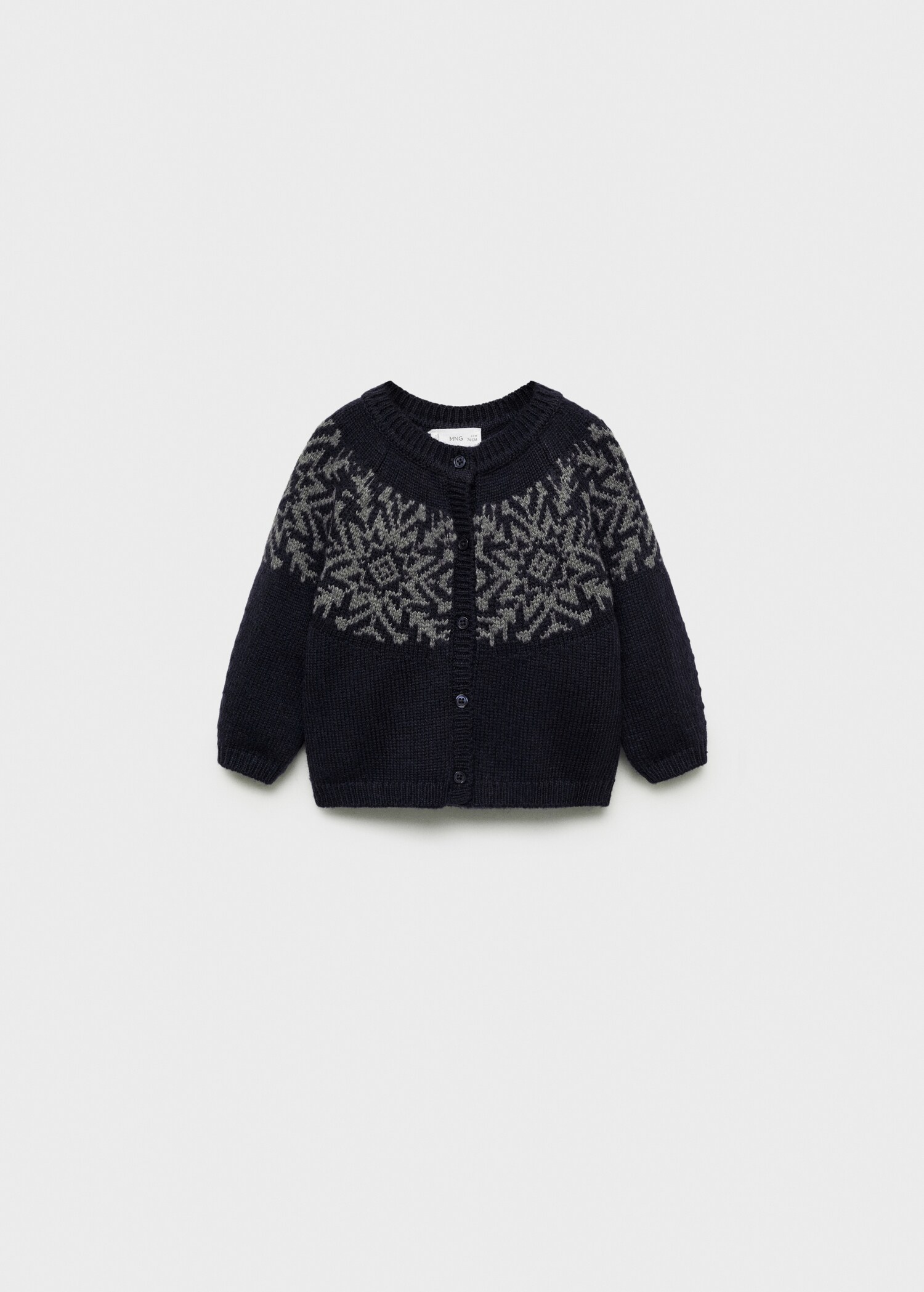 Button jacquard cardigan - Article without model