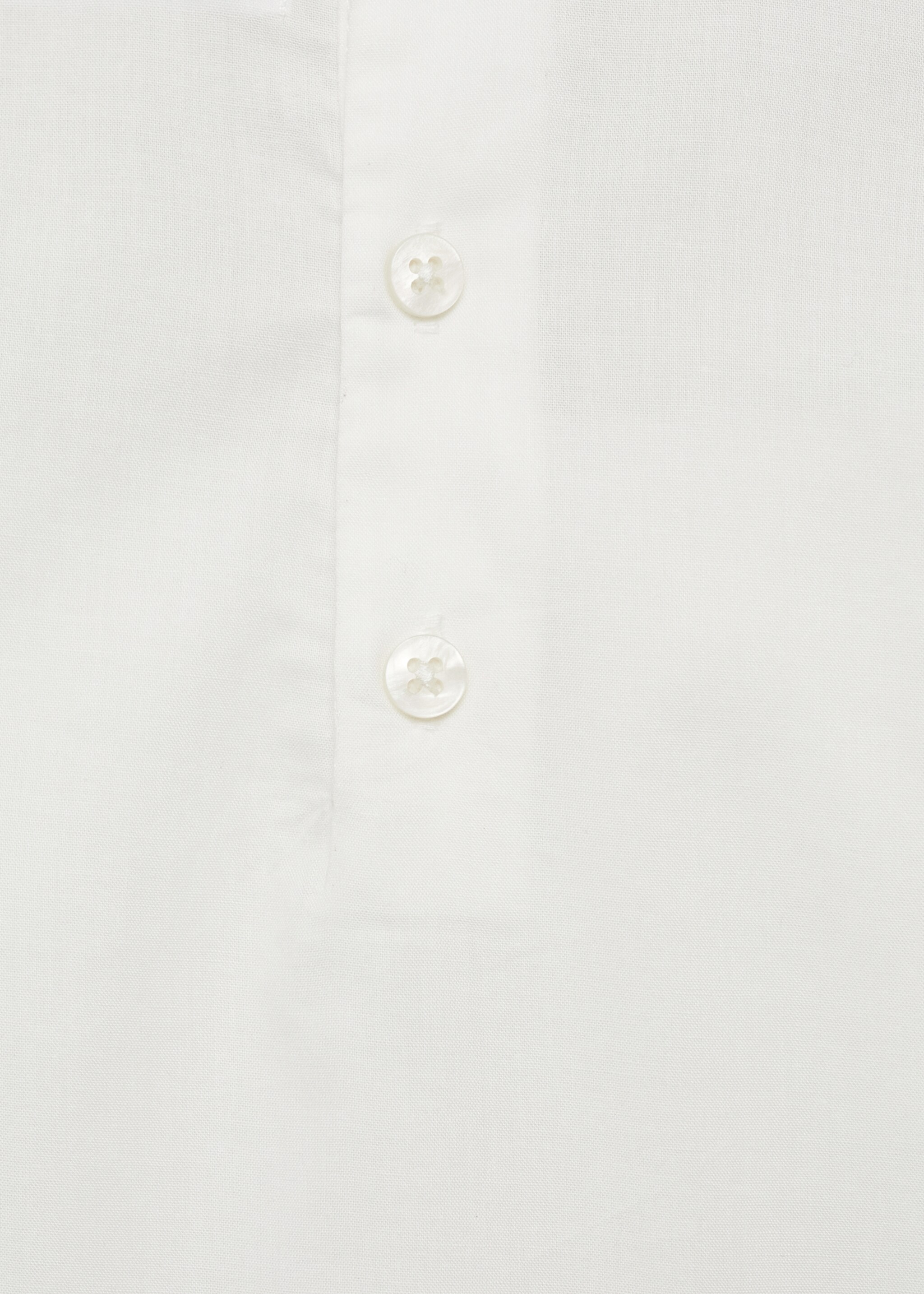 Cotton babydoll neck blouse - Details of the article 0