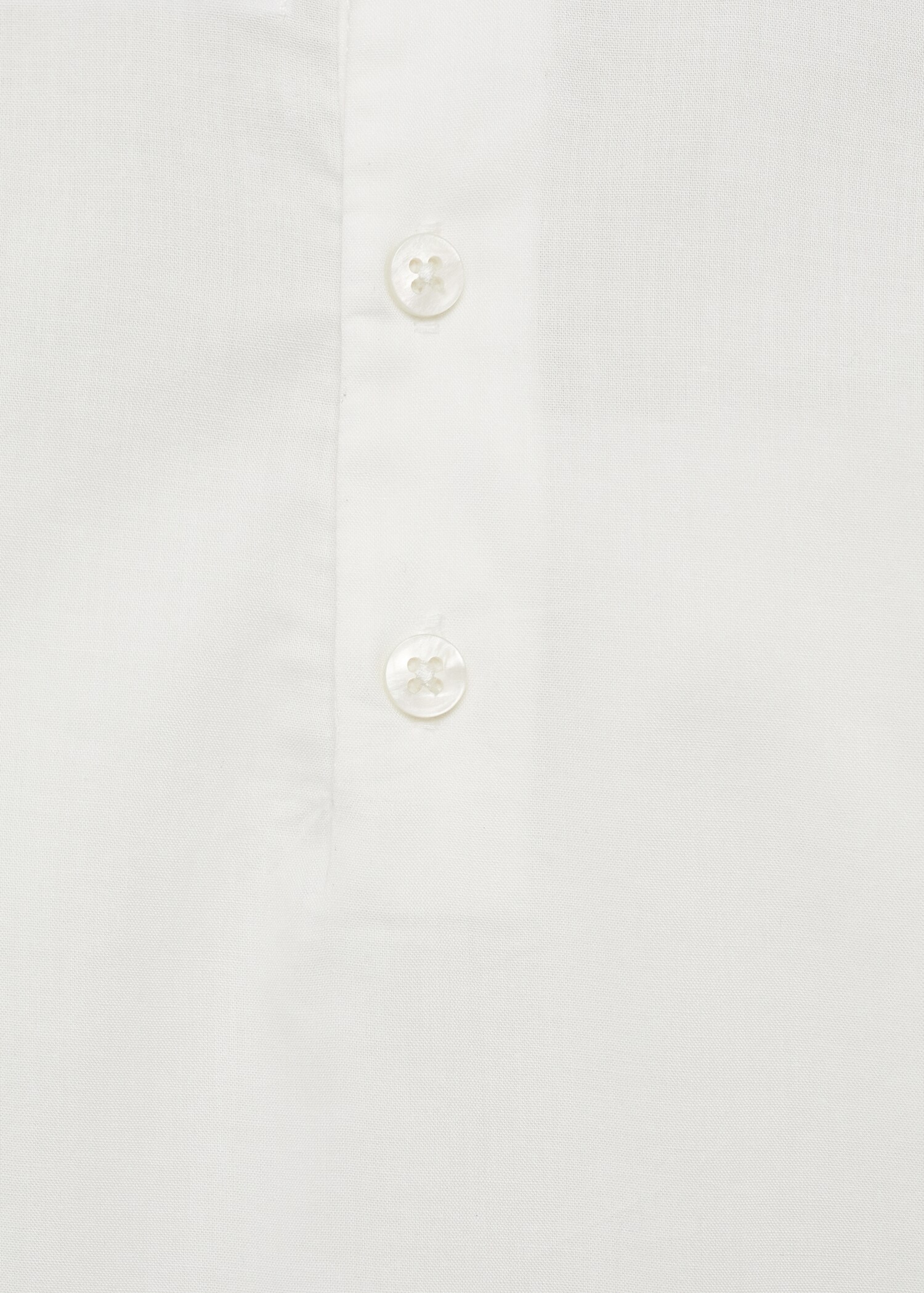 Cotton babydoll neck blouse - Details of the article 0