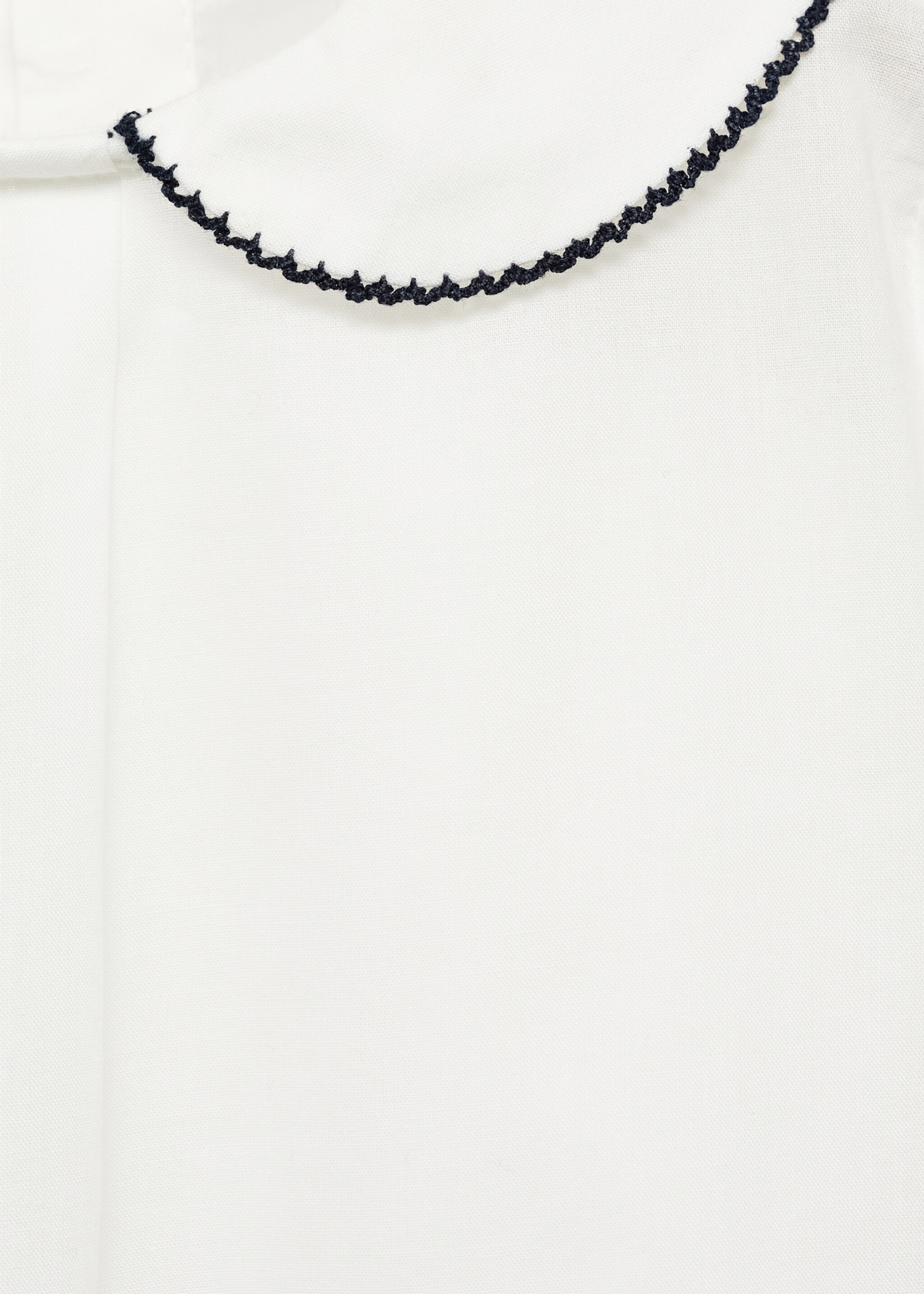 Cotton babydoll neck blouse - Details of the article 8