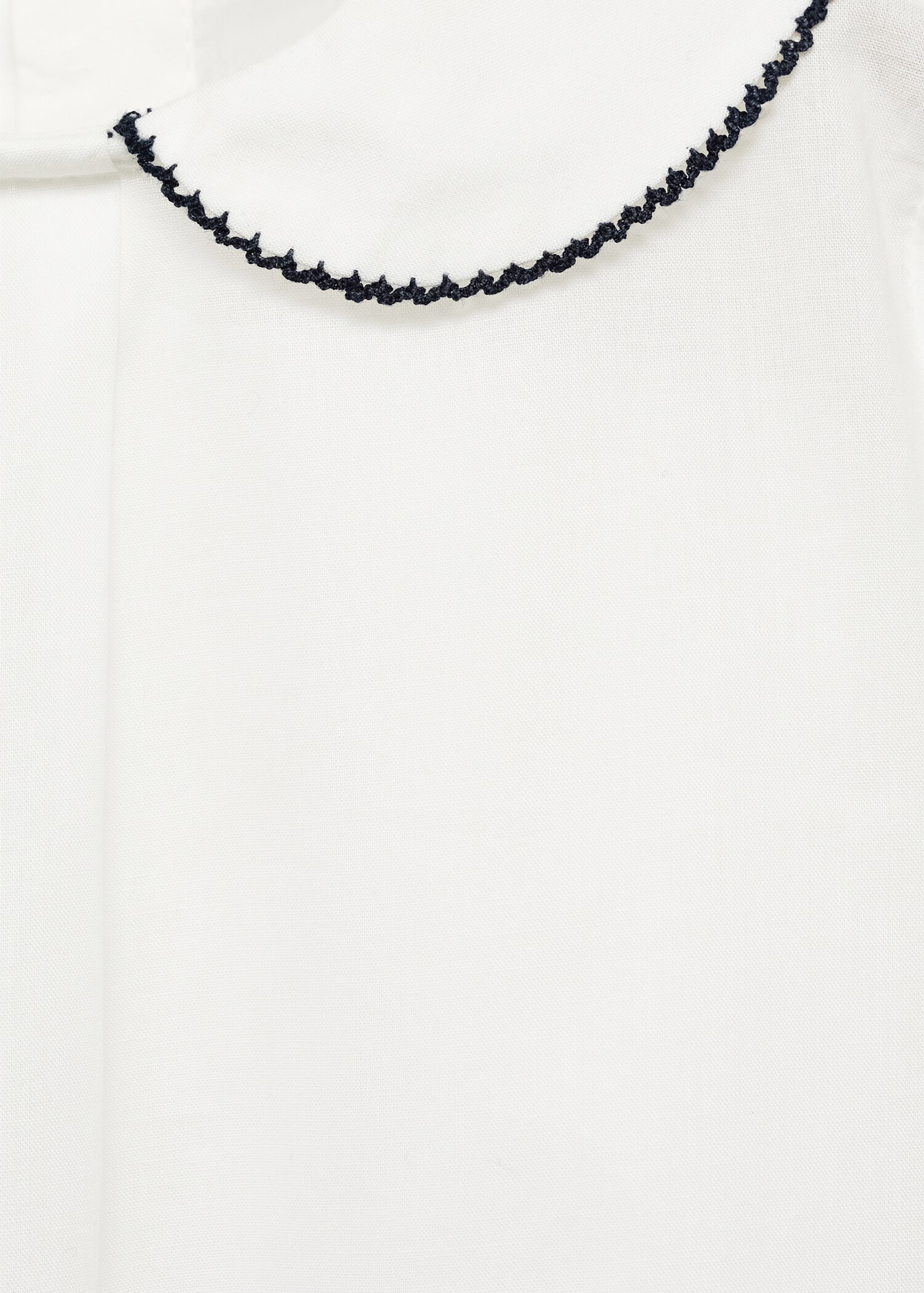 Cotton babydoll neck blouse - Details of the article 8